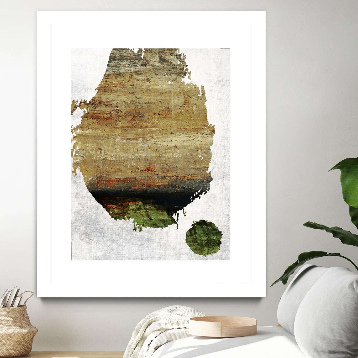 We Were Meant to Collide by Fiona Hoop on GIANT ART - green abstract