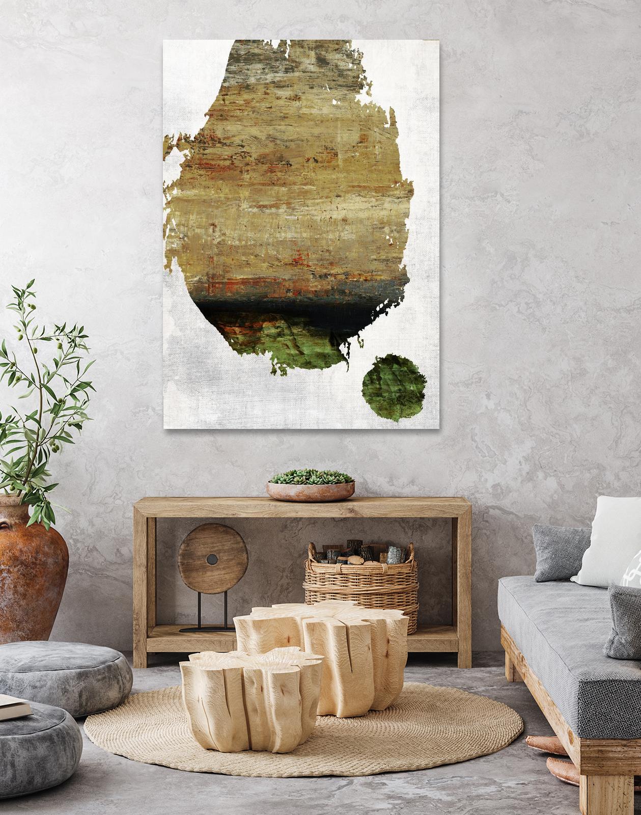 We Were Meant to Collide by Fiona Hoop on GIANT ART - green abstract