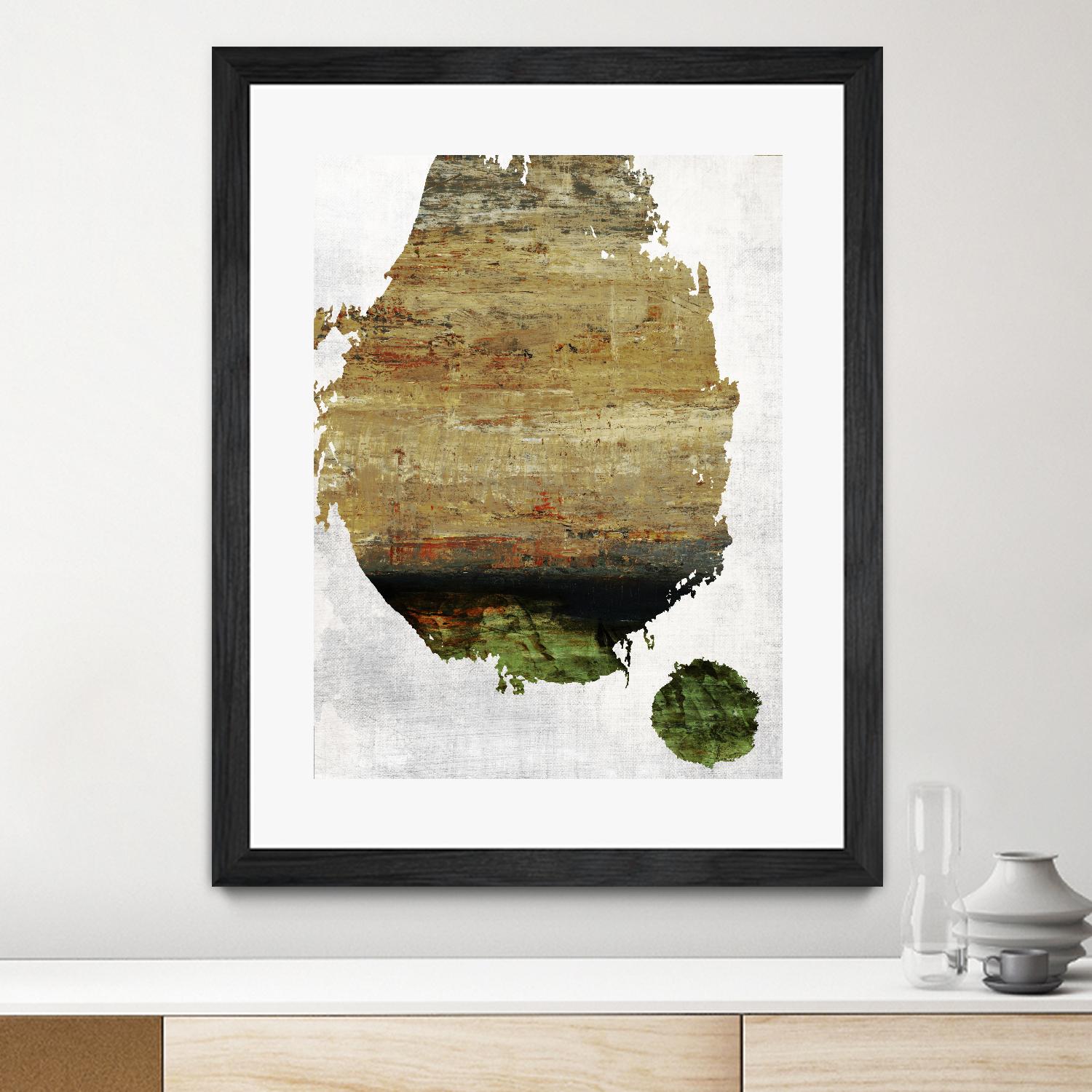 We Were Meant to Collide by Fiona Hoop on GIANT ART - green abstract