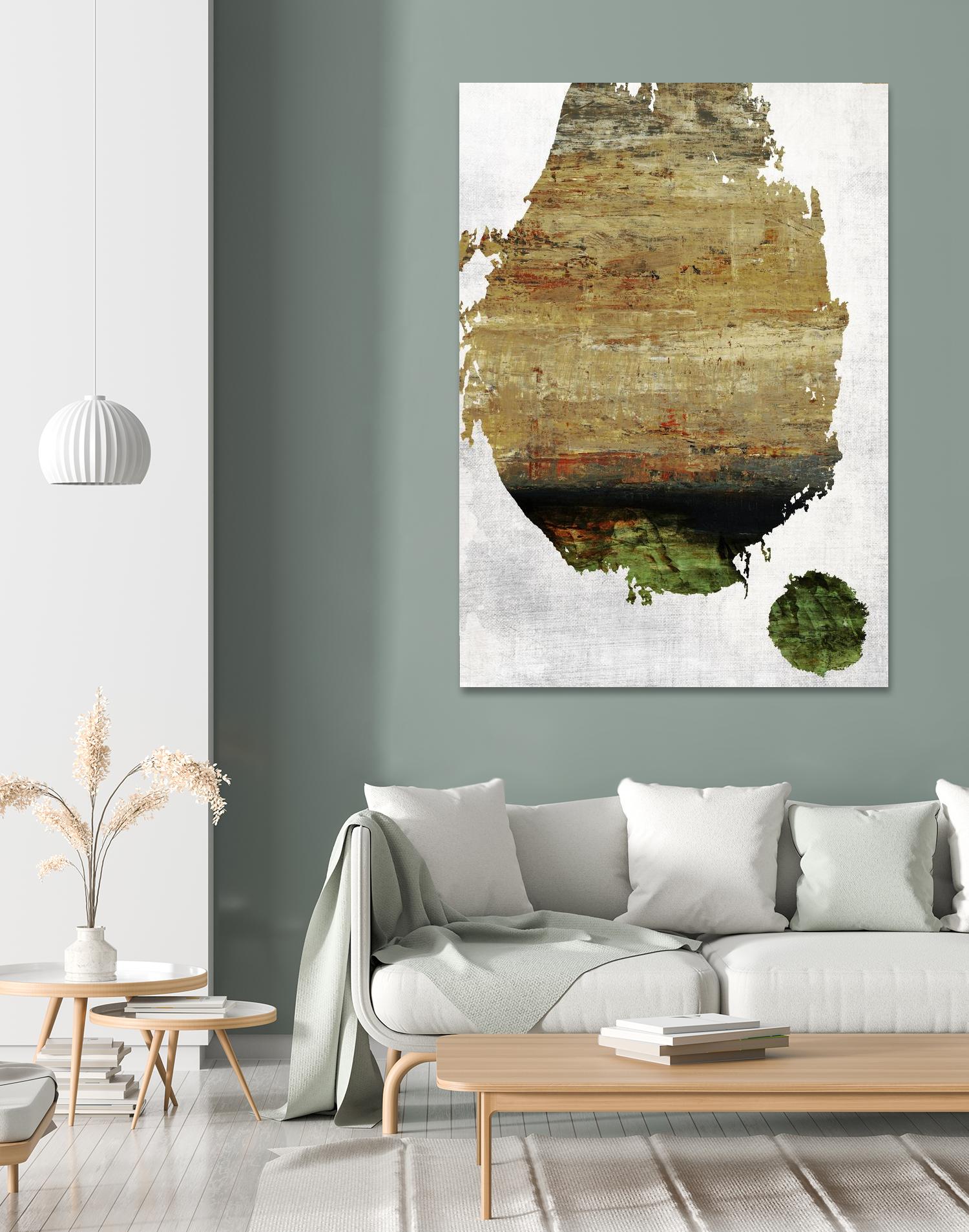 We Were Meant to Collide by Fiona Hoop on GIANT ART - green abstract