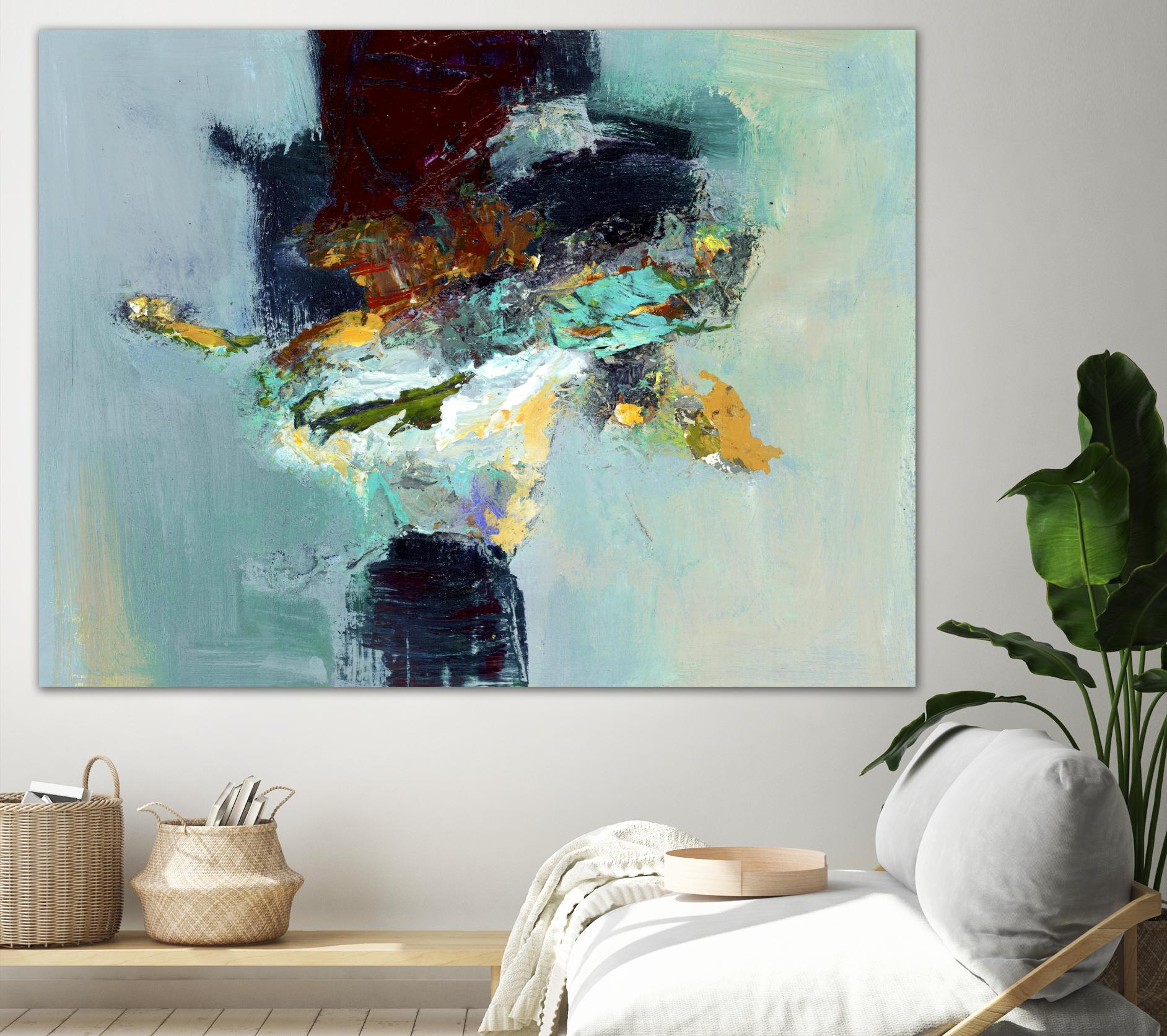Stand by You by Fiona Hoop on GIANT ART - yellow abstract