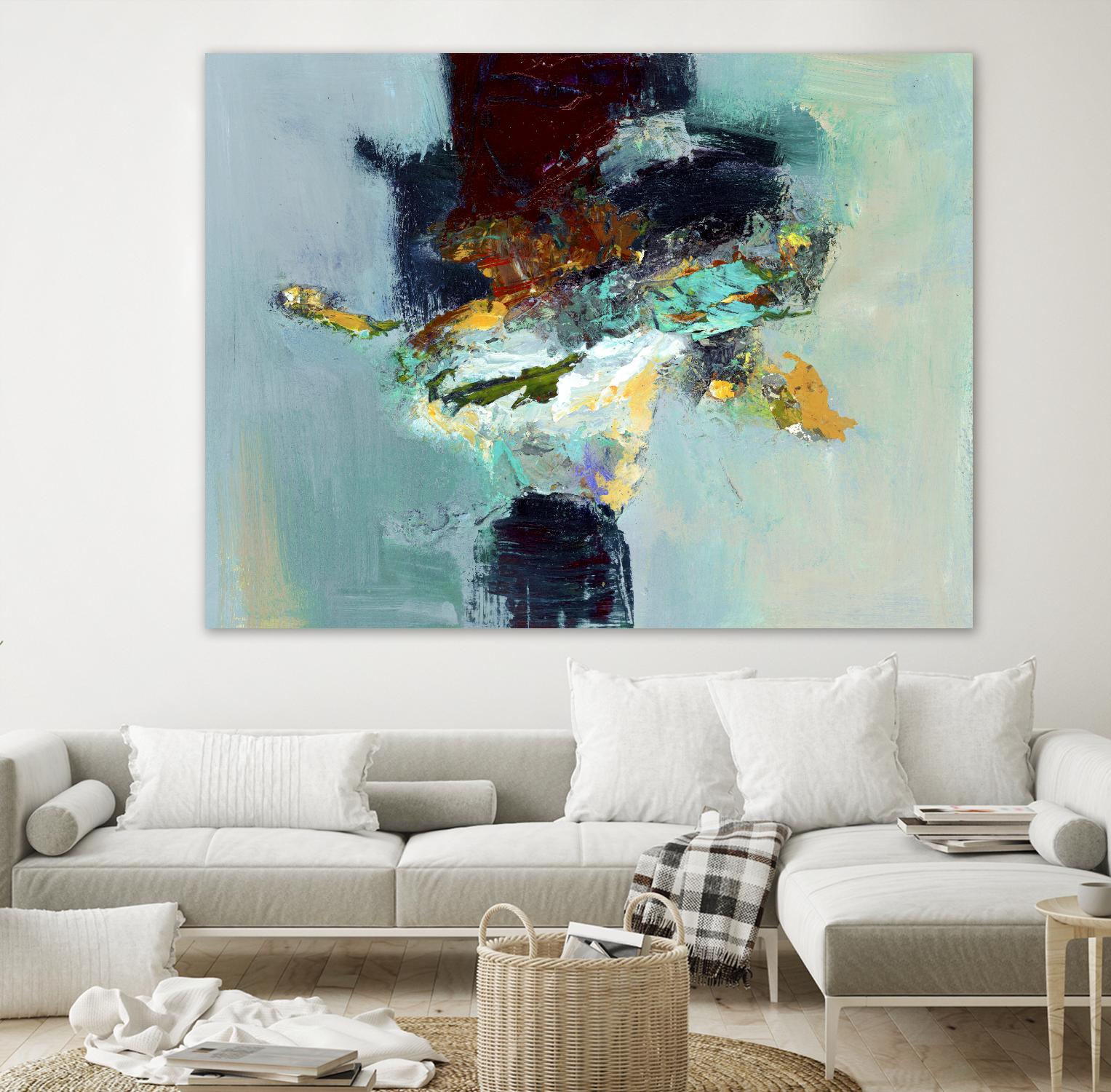 Stand by You by Fiona Hoop on GIANT ART - yellow abstract