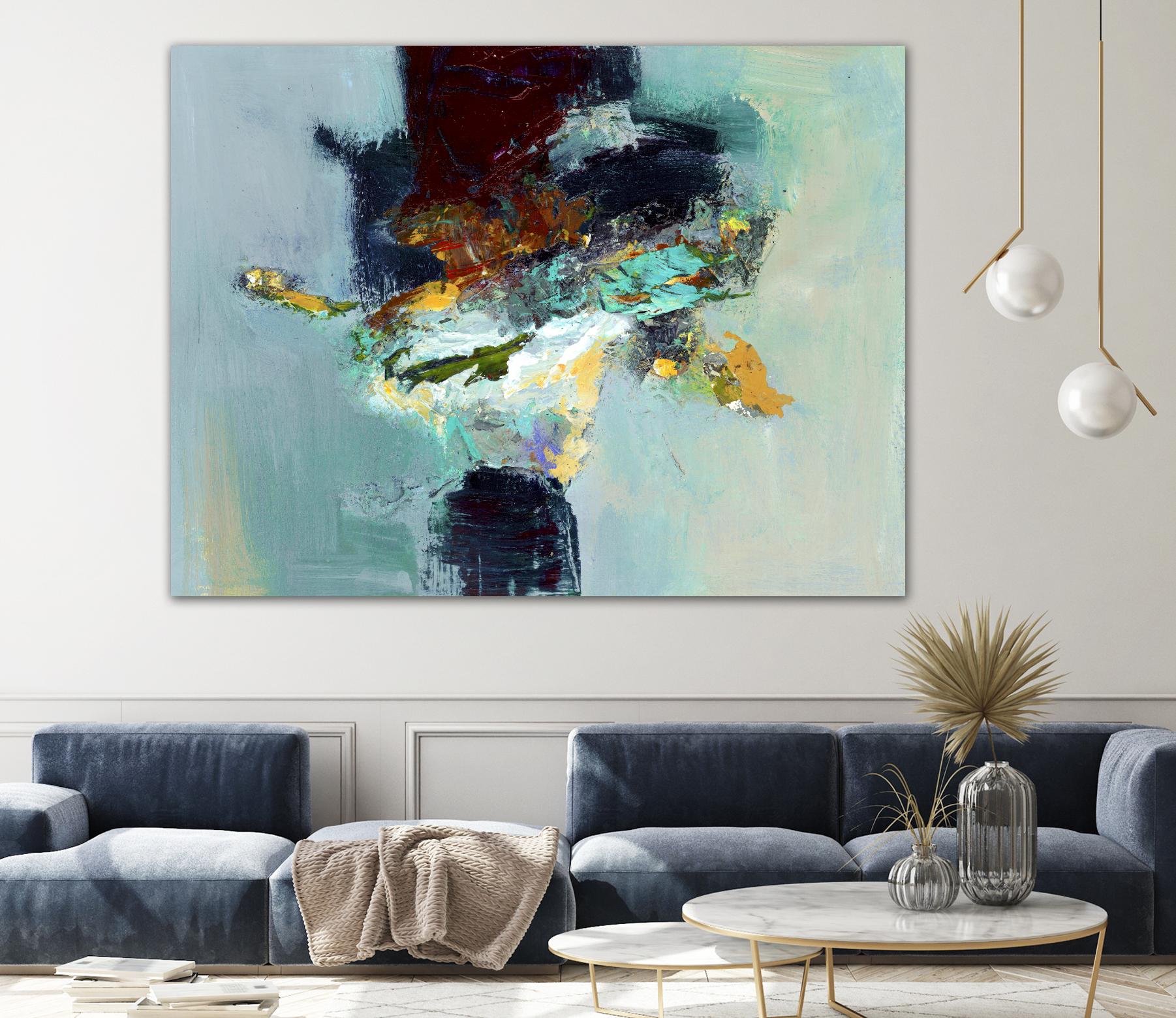 Stand by You by Fiona Hoop on GIANT ART - yellow abstract