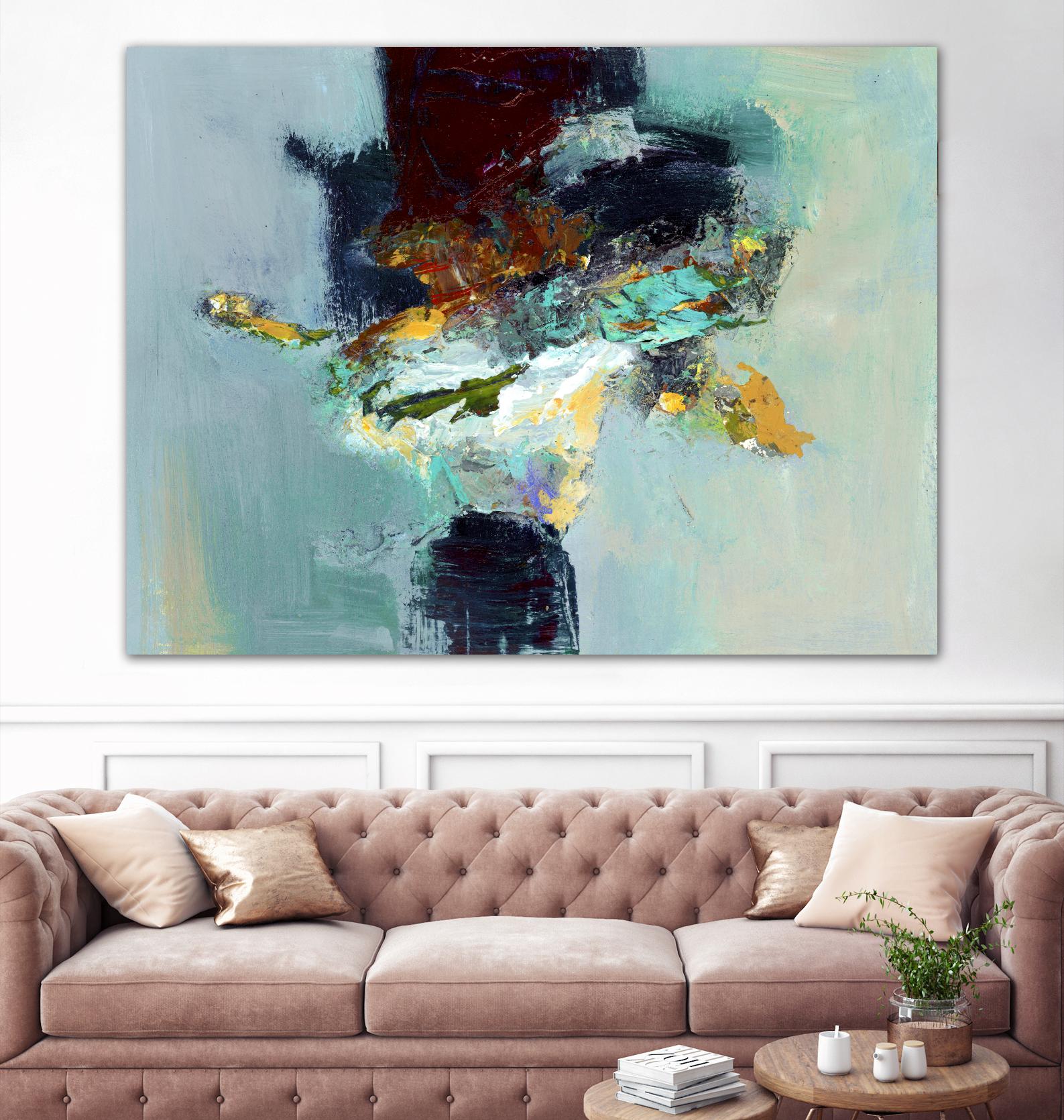 Stand by You by Fiona Hoop on GIANT ART - yellow abstract