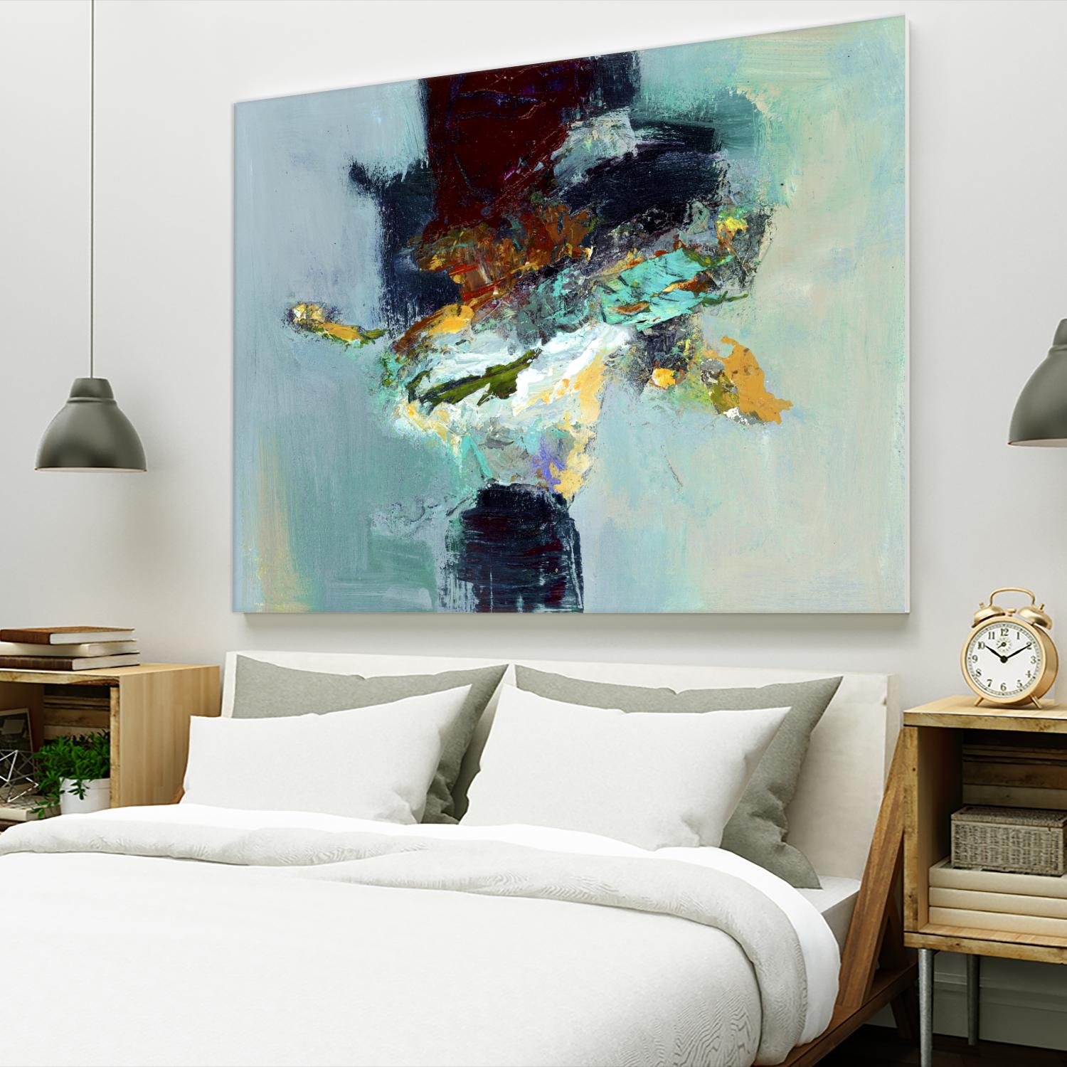Stand by You by Fiona Hoop on GIANT ART - yellow abstract