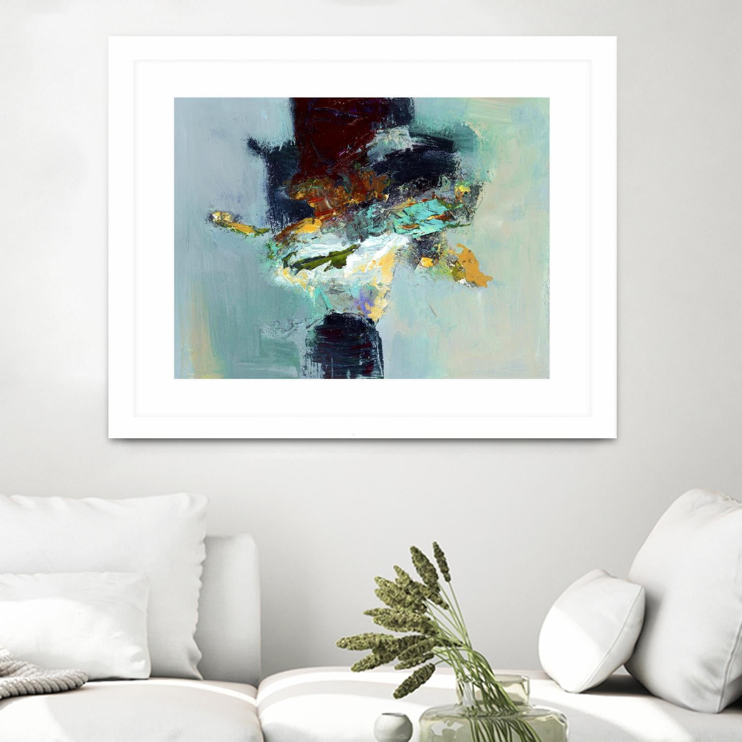 Stand by You by Fiona Hoop on GIANT ART - yellow abstract