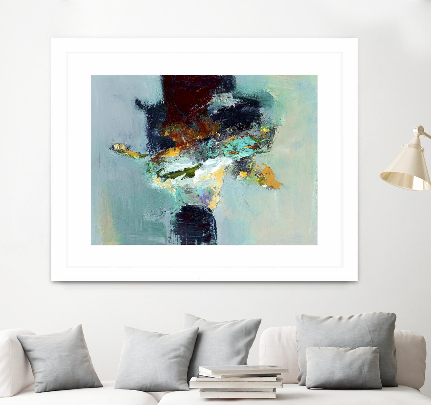 Stand by You by Fiona Hoop on GIANT ART - yellow abstract