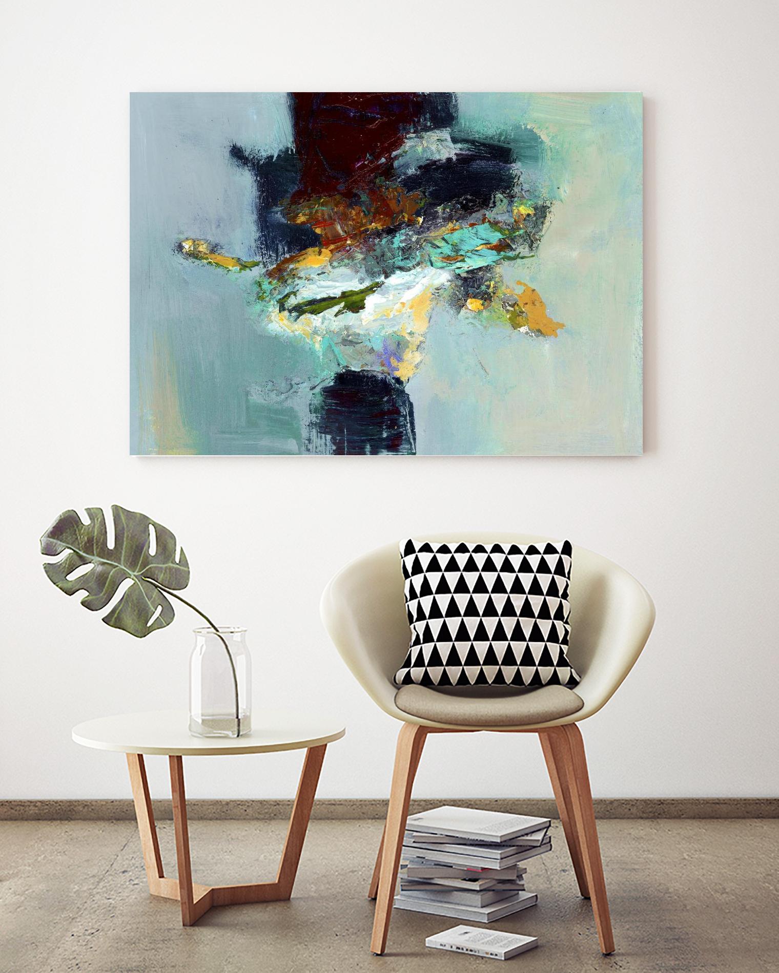Stand by You by Fiona Hoop on GIANT ART - yellow abstract