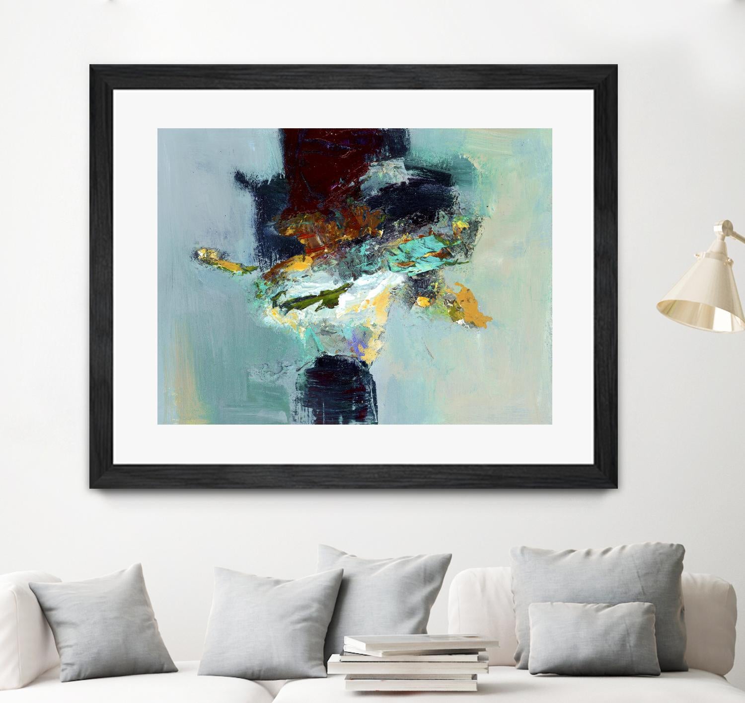 Stand by You by Fiona Hoop on GIANT ART - yellow abstract