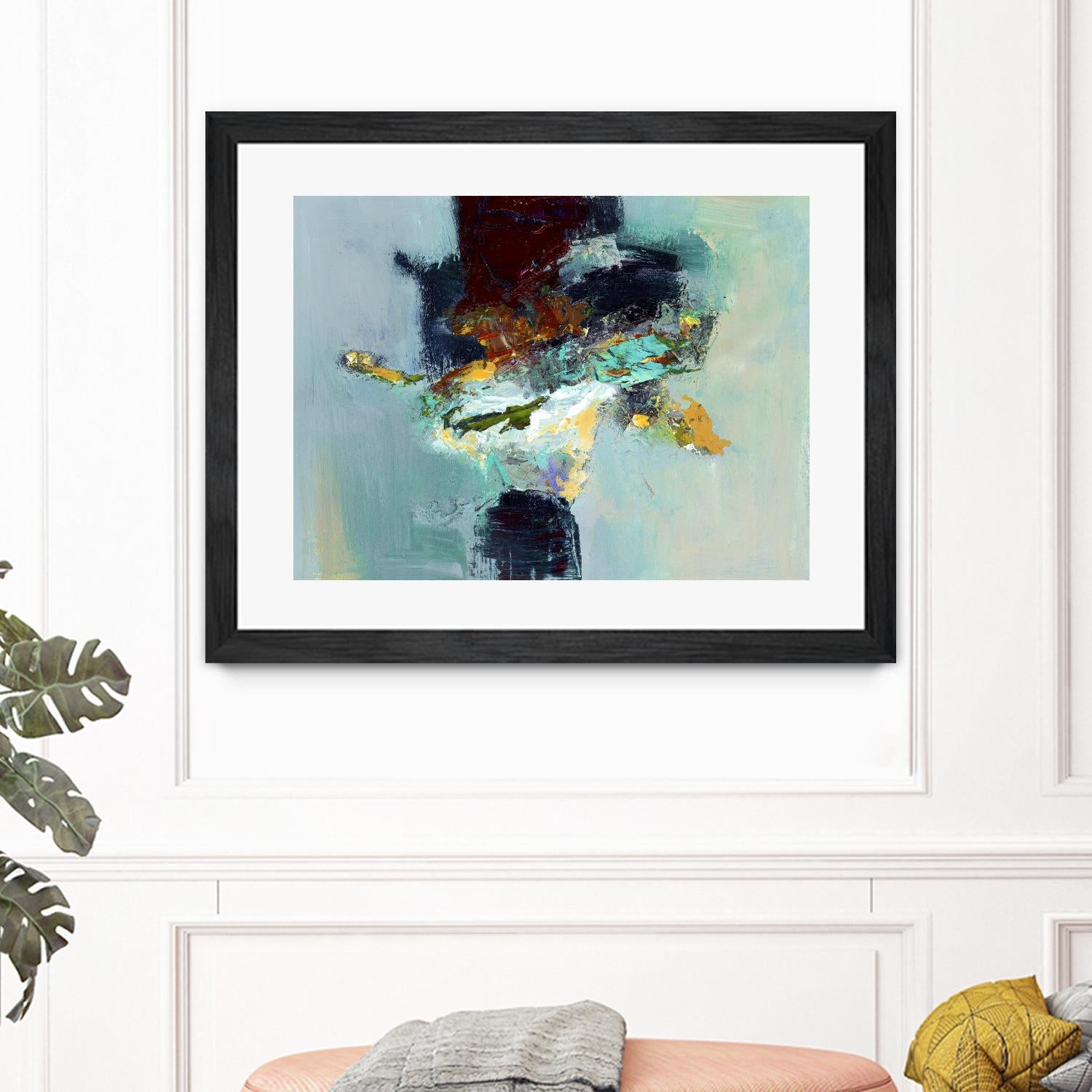 Stand by You by Fiona Hoop on GIANT ART - yellow abstract