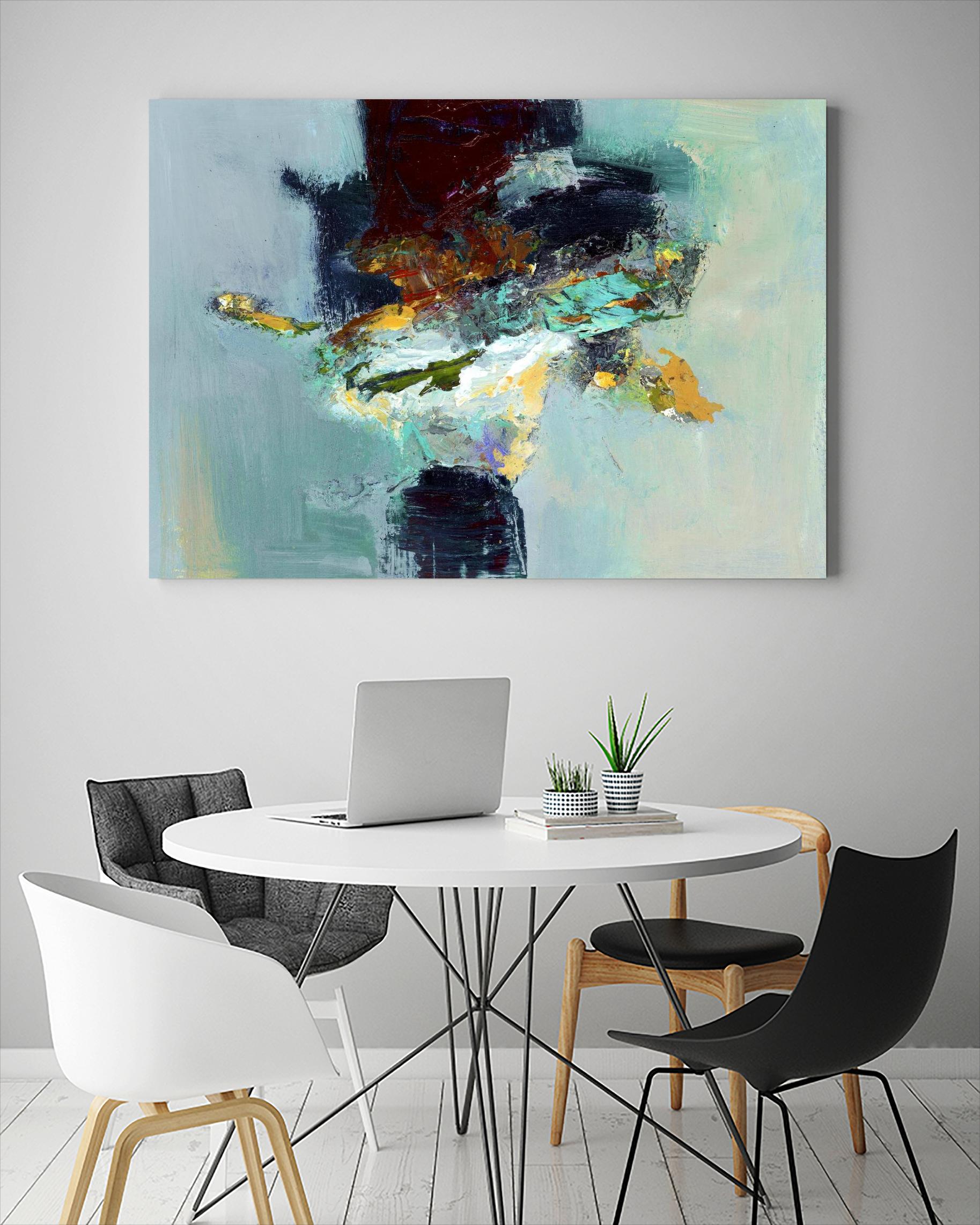 Stand by You by Fiona Hoop on GIANT ART - yellow abstract