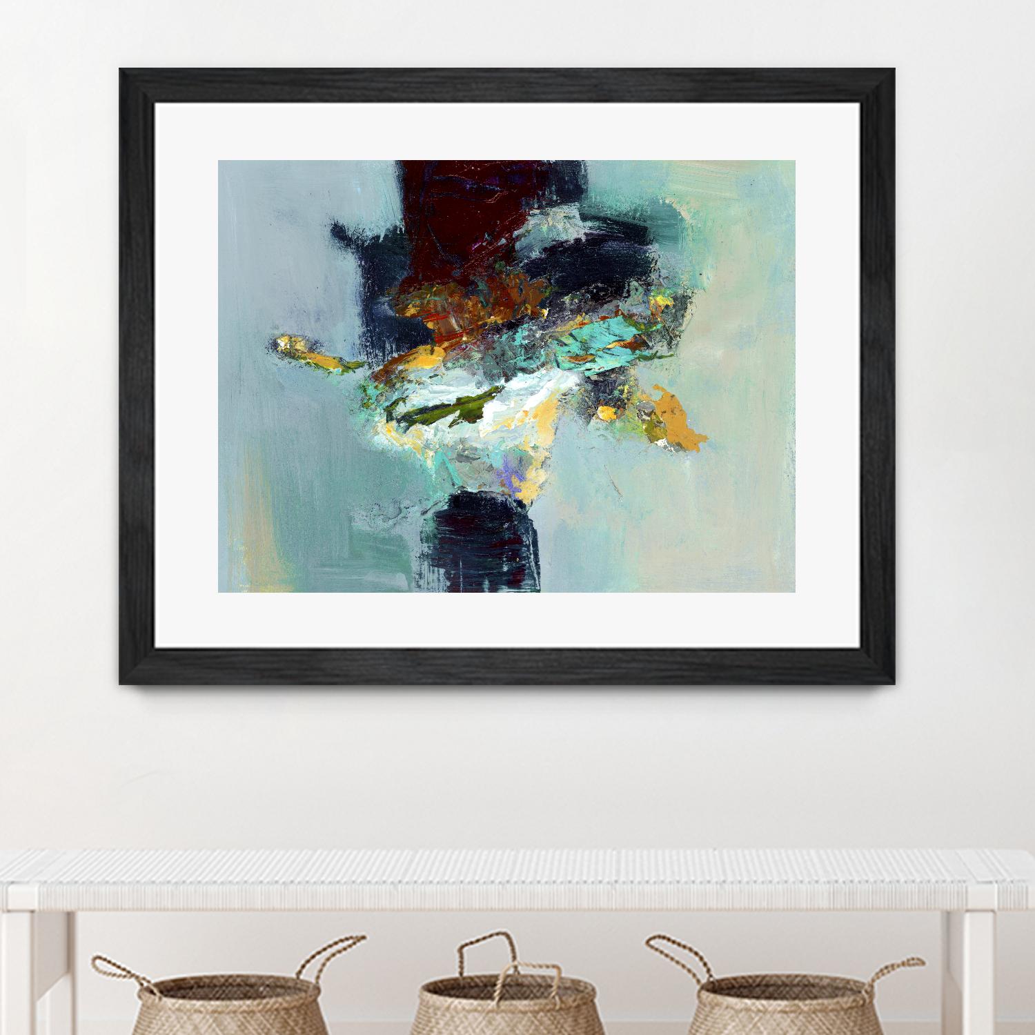 Stand by You by Fiona Hoop on GIANT ART - yellow abstract