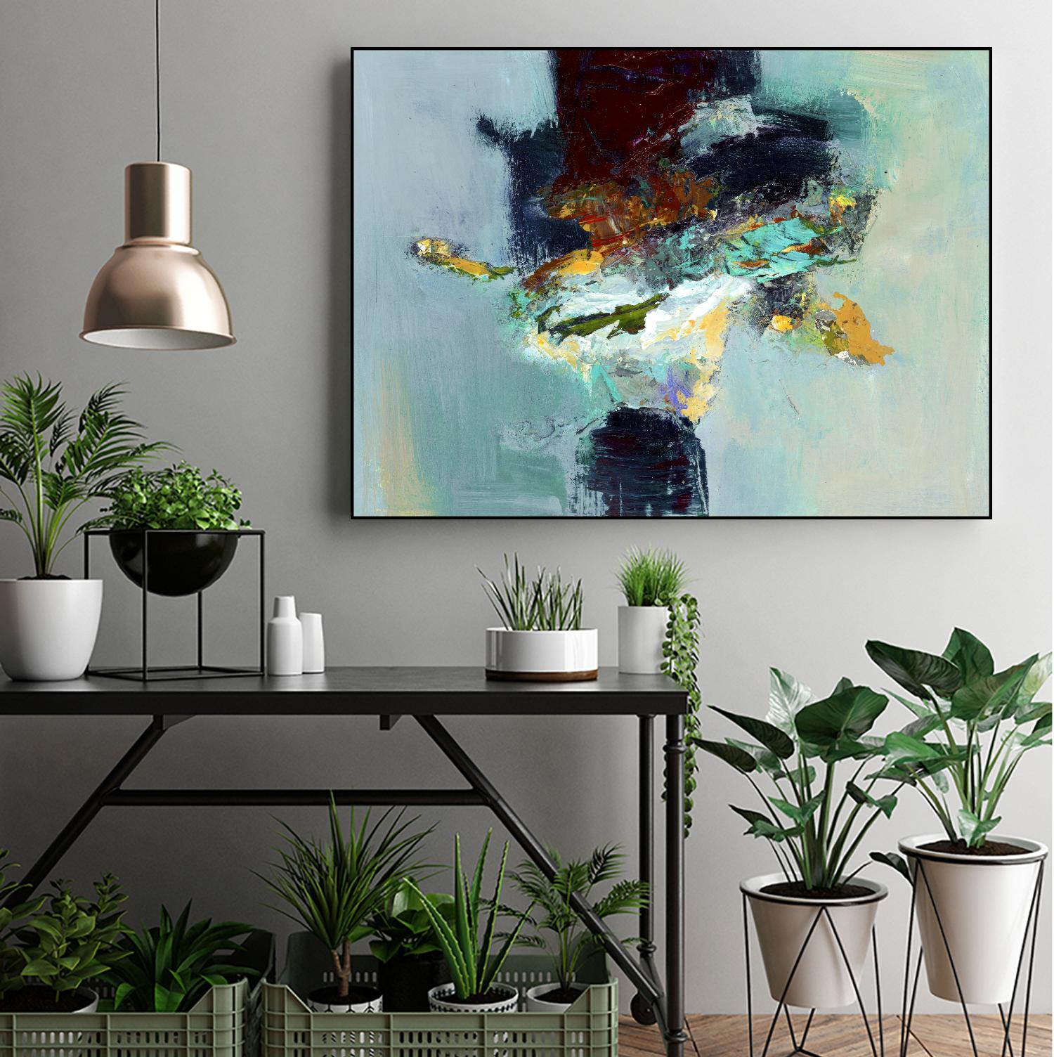 Stand by You by Fiona Hoop on GIANT ART - yellow abstract