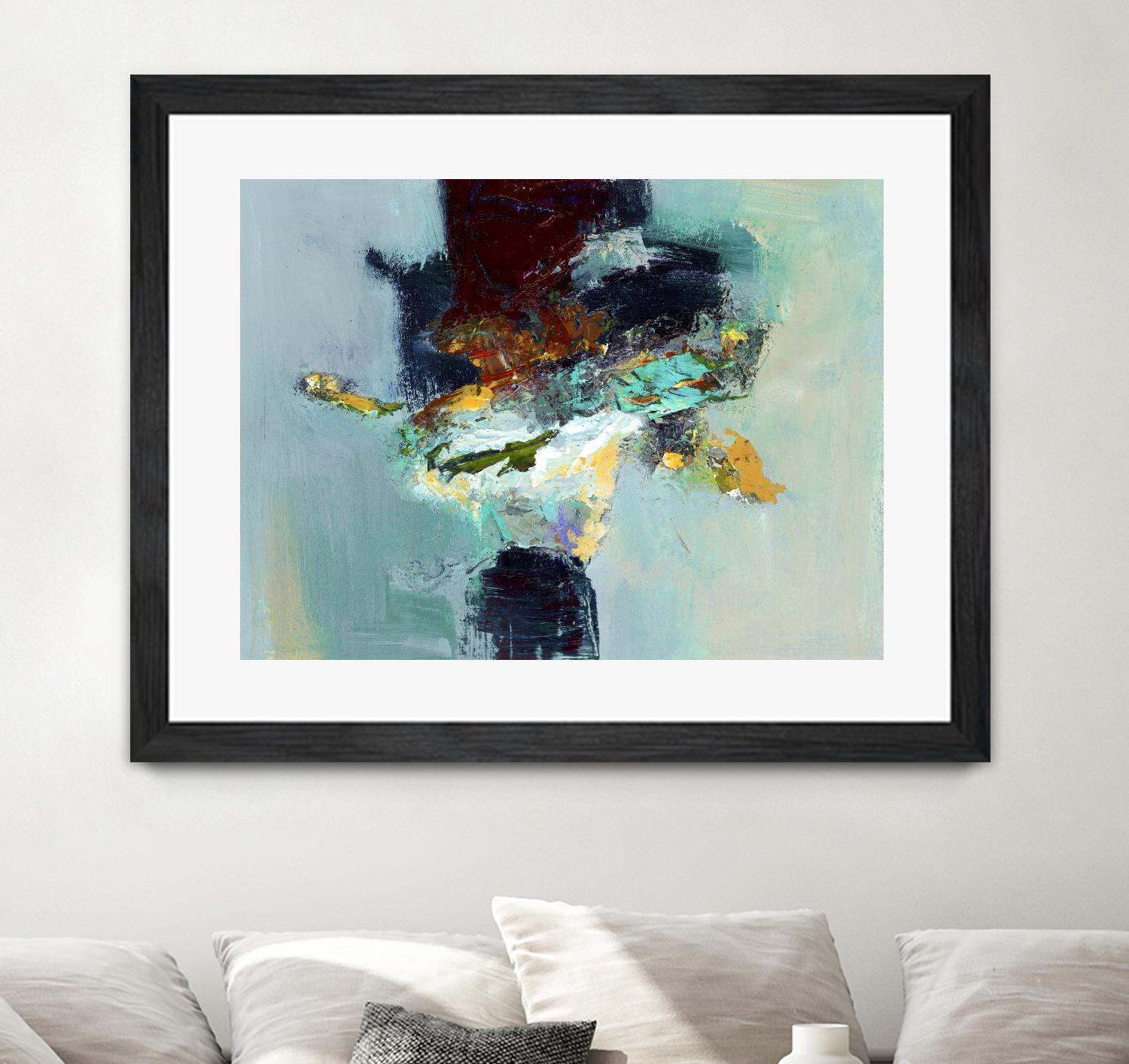 Stand by You by Fiona Hoop on GIANT ART - yellow abstract