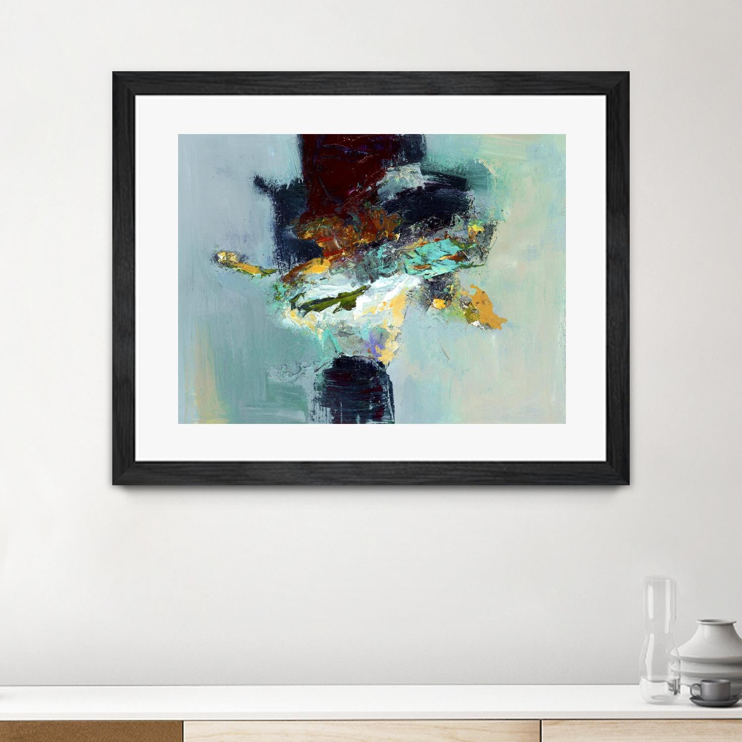 Stand by You by Fiona Hoop on GIANT ART - yellow abstract
