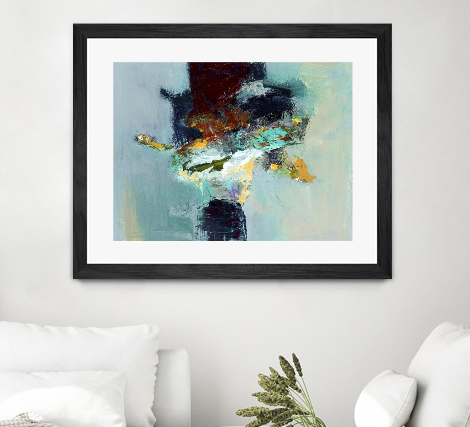 Stand by You by Fiona Hoop on GIANT ART - yellow abstract