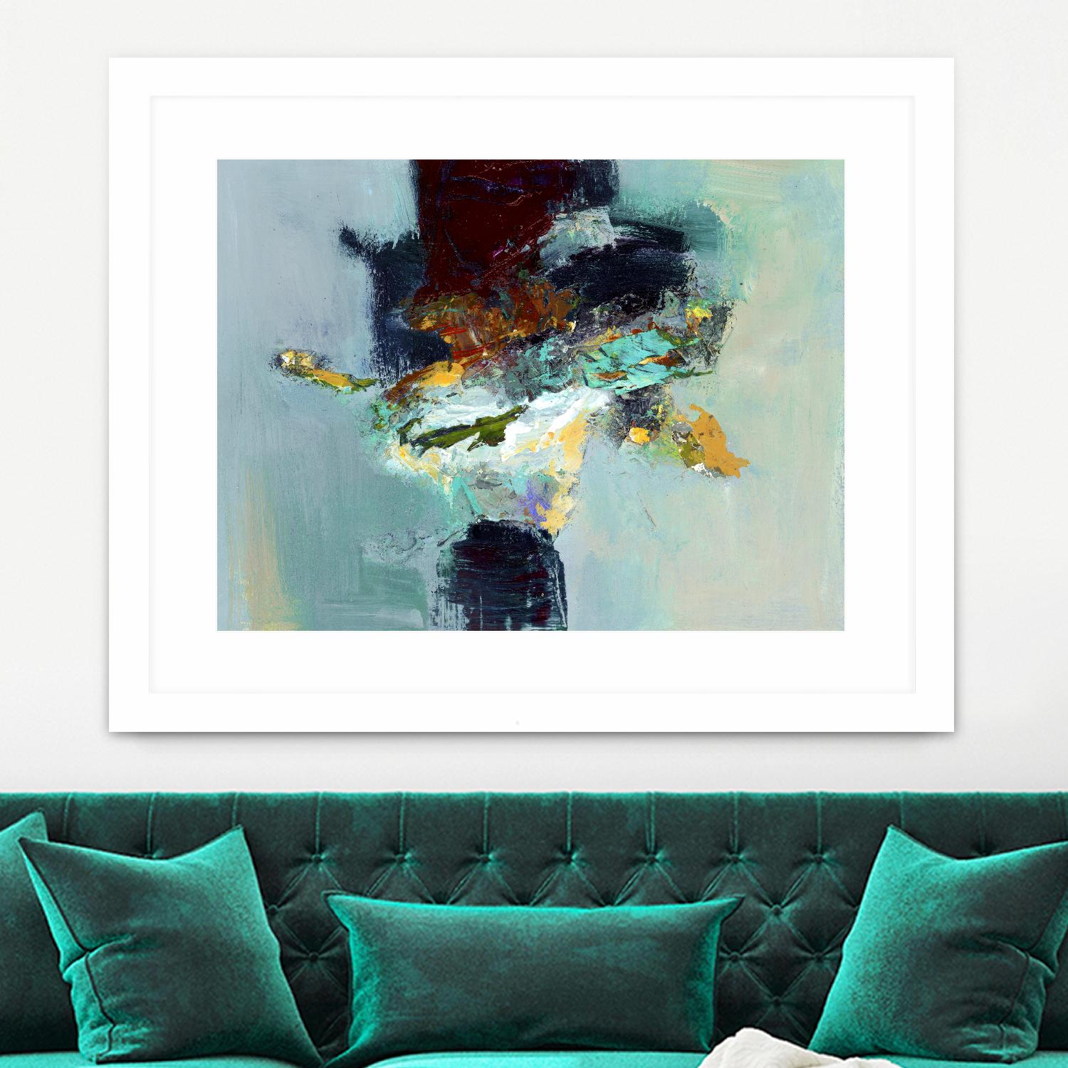 Stand by You by Fiona Hoop on GIANT ART - yellow abstract