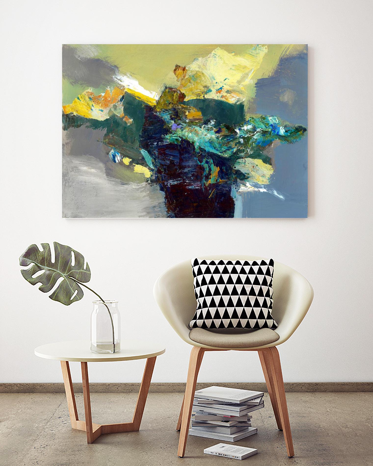 United by Fiona Hoop on GIANT ART - yellow abstract