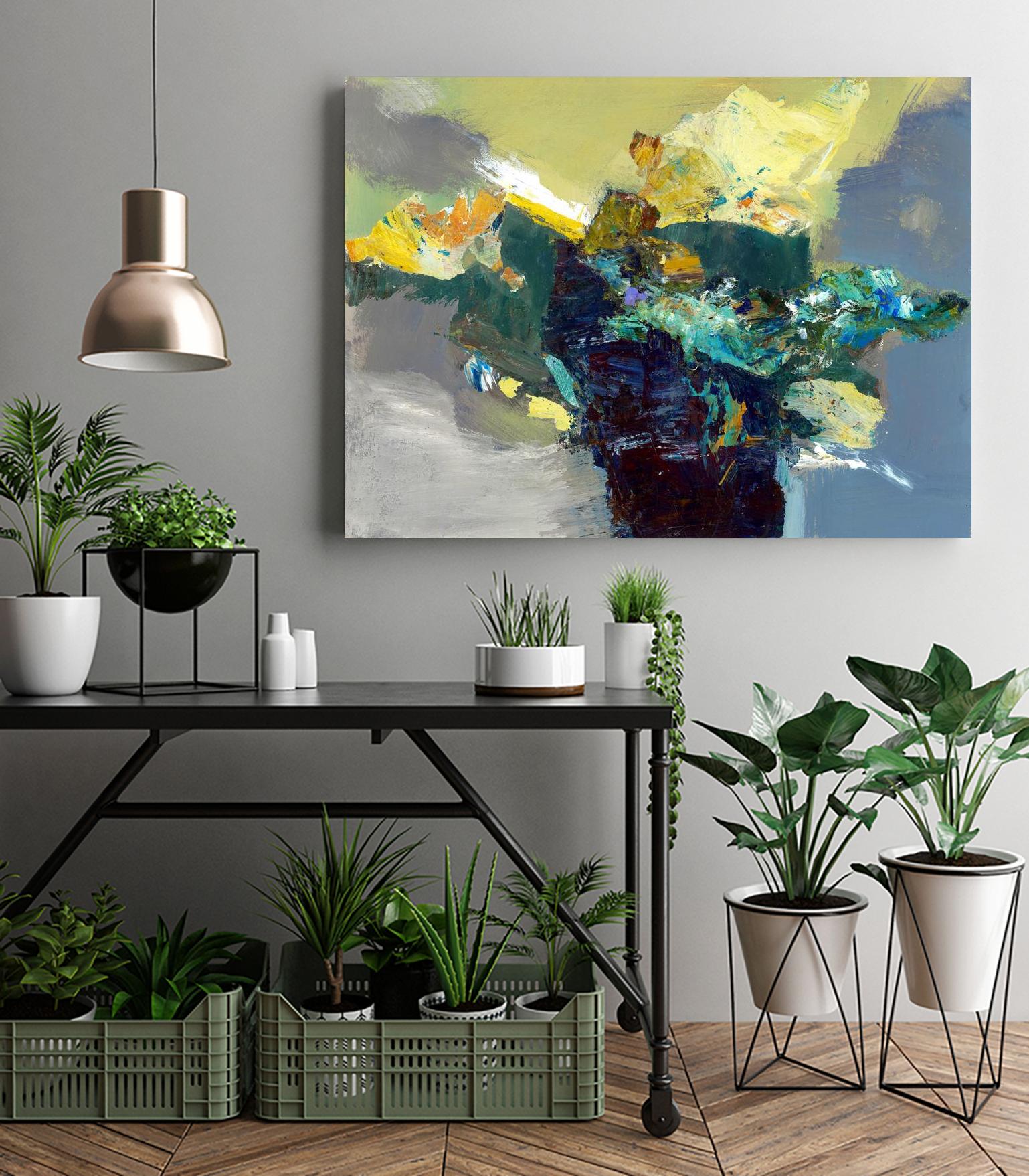 United by Fiona Hoop on GIANT ART - yellow abstract