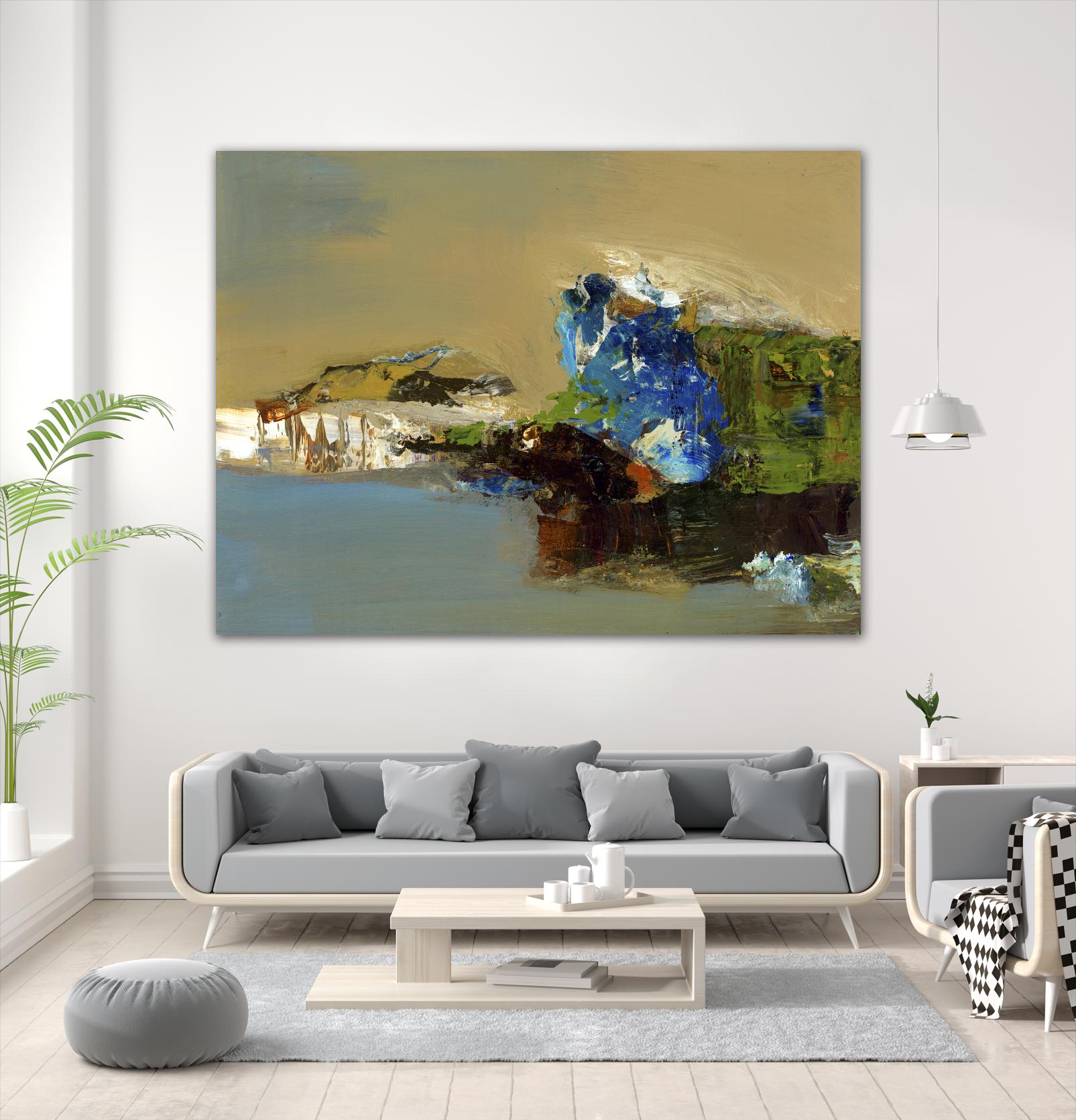 Make Room by Fiona Hoops on GIANT ART - blue abstract