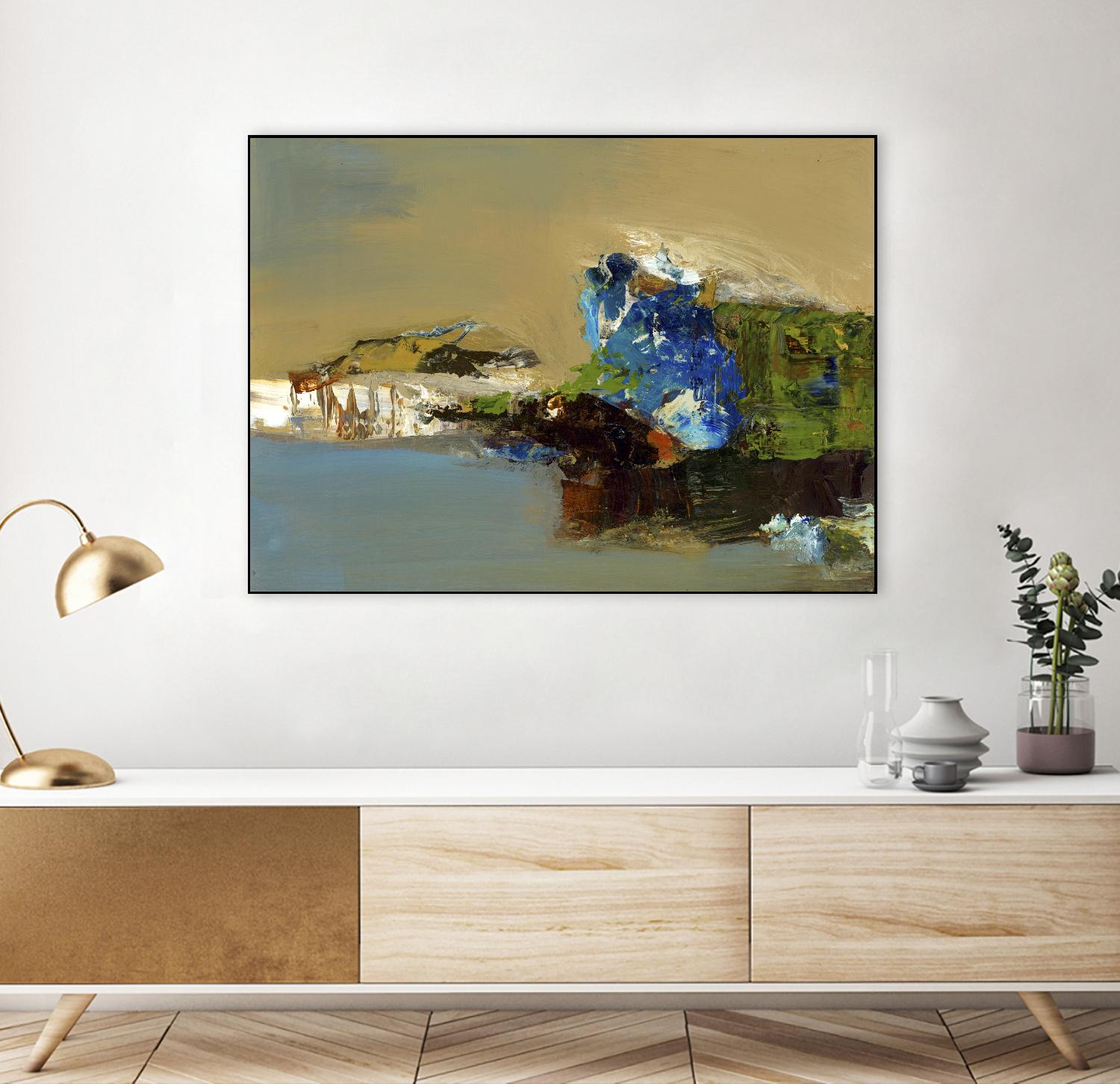 Make Room by Fiona Hoops on GIANT ART - blue abstract