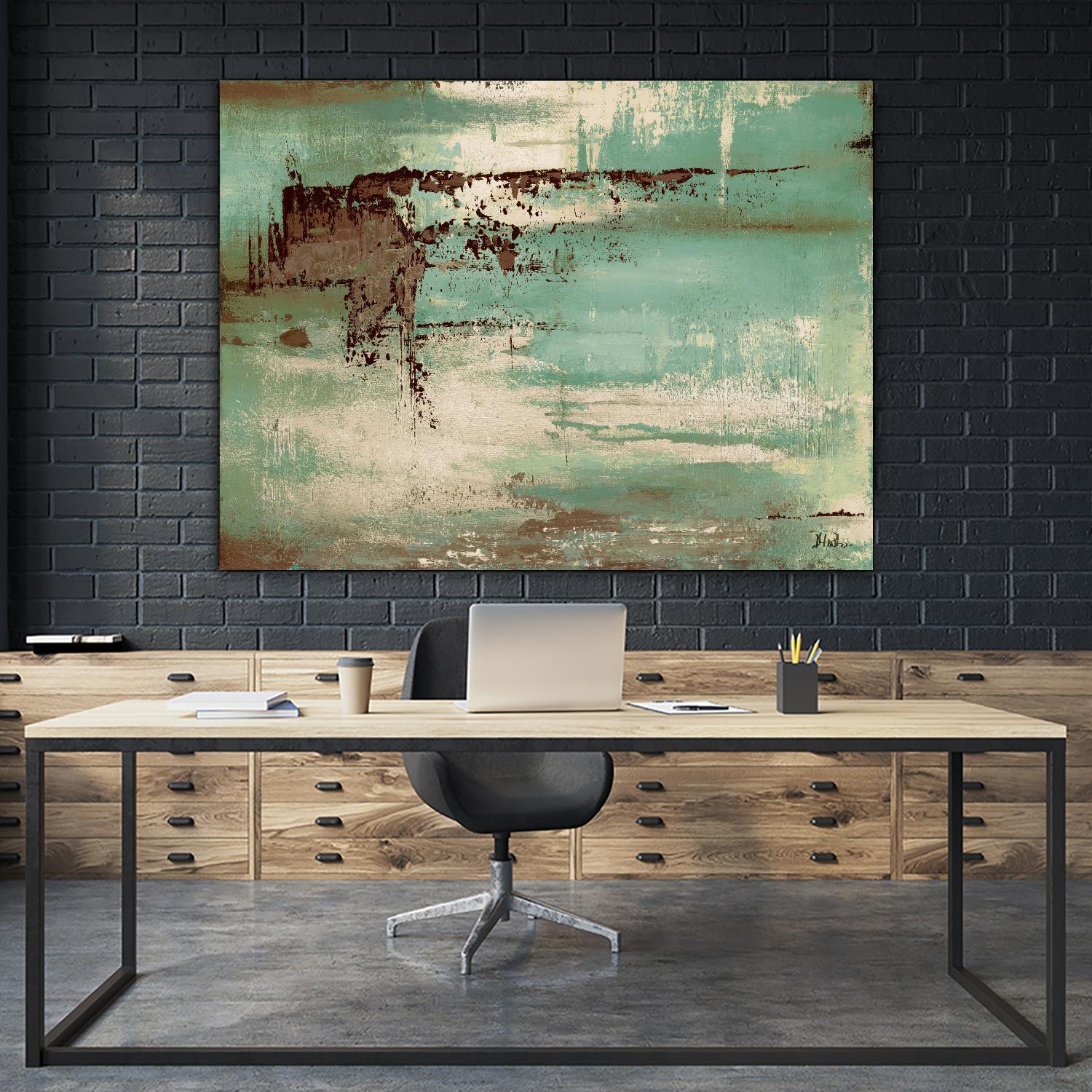 The Teal and Brown Ones by Patricia Pinto on GIANT ART - abstract