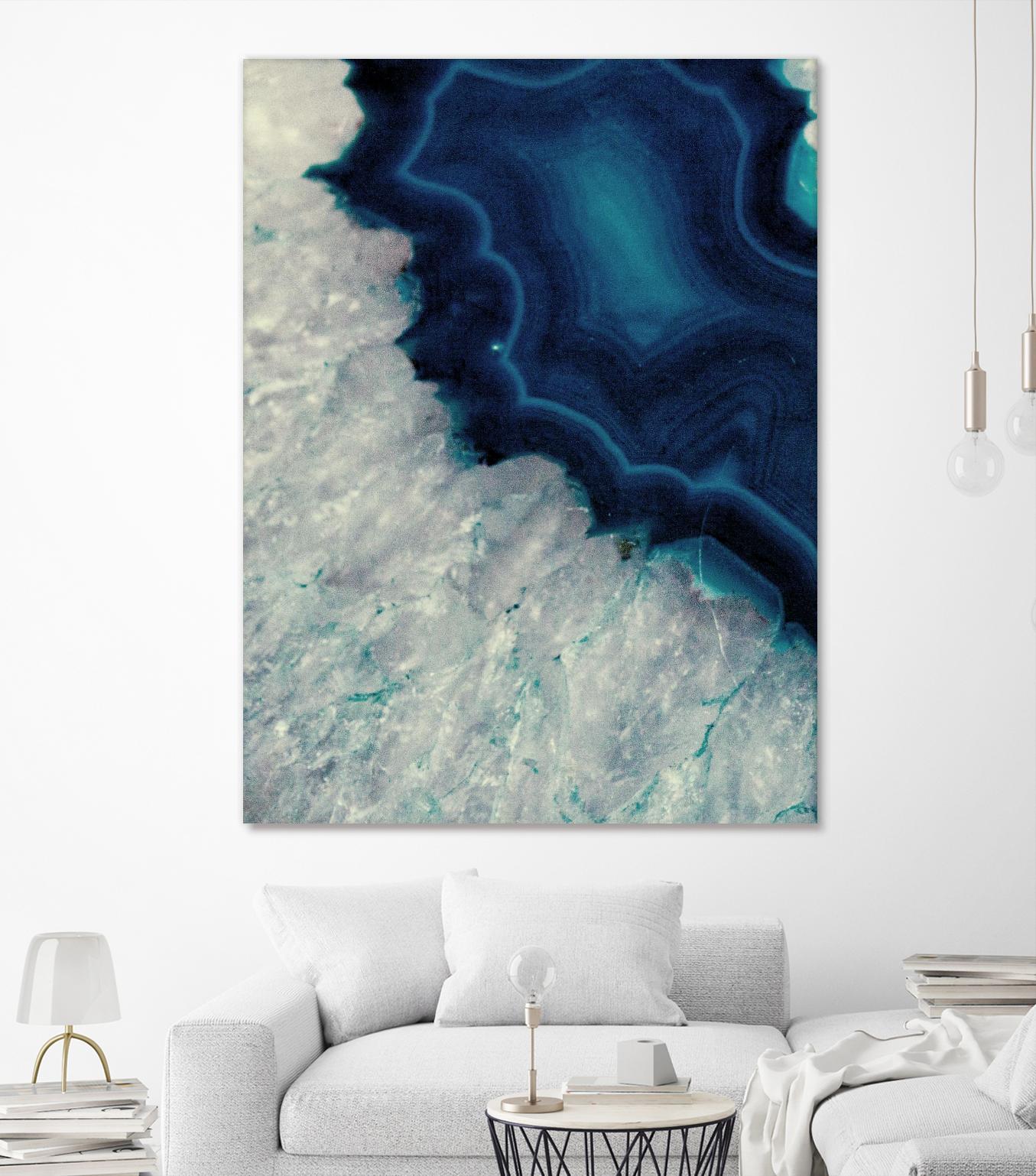 Up Close Blue Mineral I by Susan Bryant on GIANT ART - abstract
