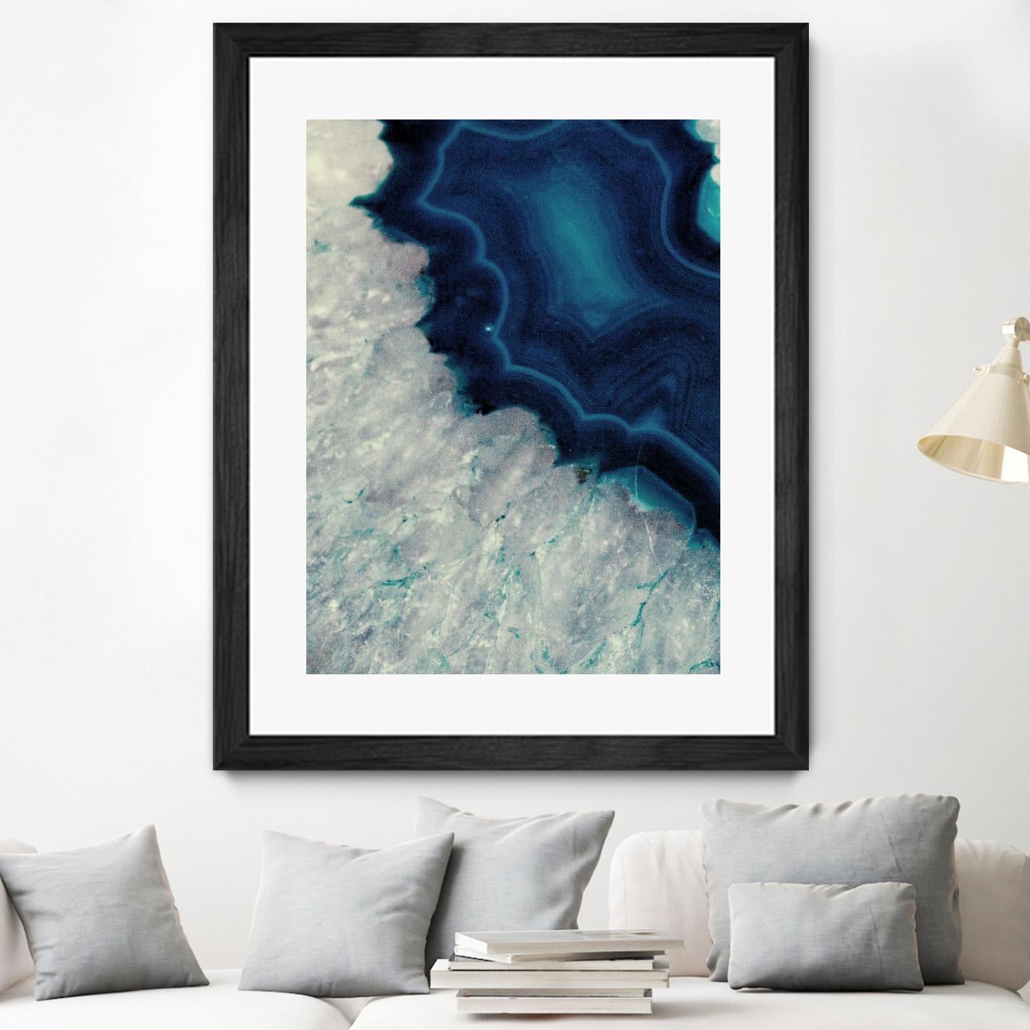 Up Close Blue Mineral I by Susan Bryant on GIANT ART - abstract