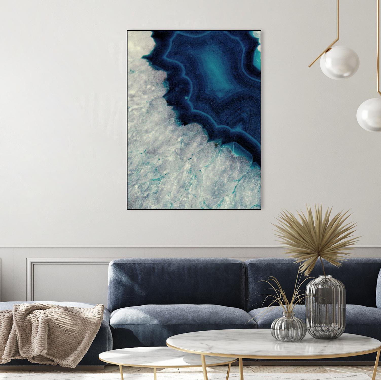 Up Close Blue Mineral I by Susan Bryant on GIANT ART - abstract