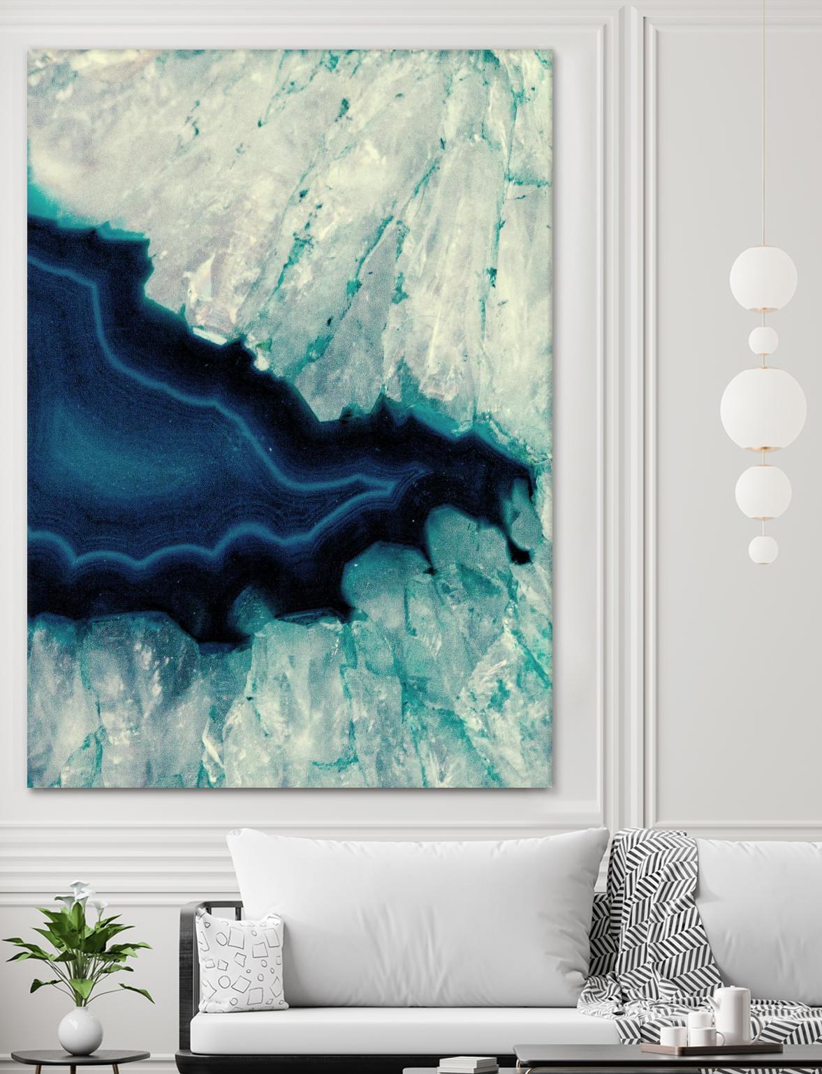 Up Close Blue Mineral II by Susan Bryant on GIANT ART - abstract