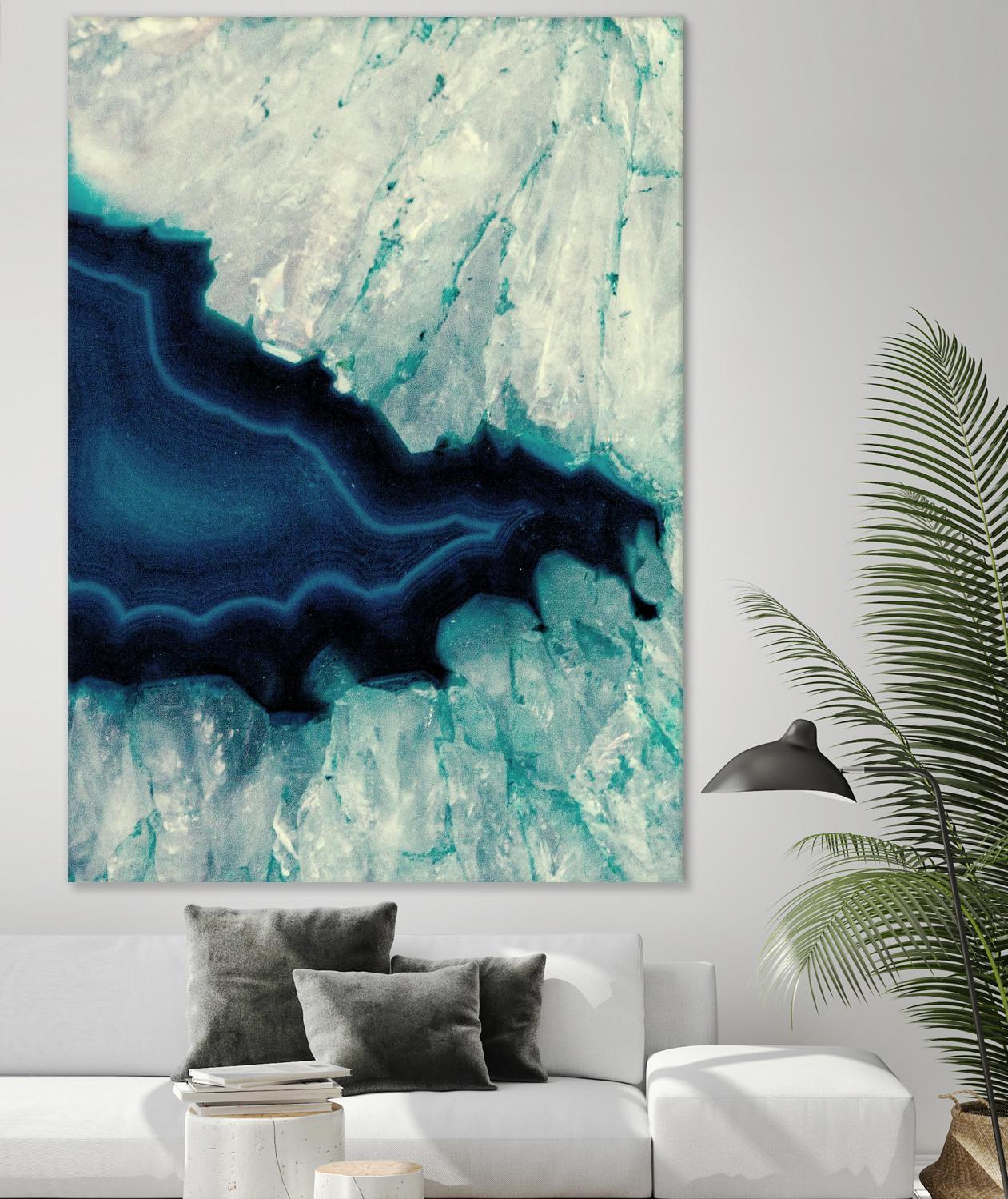 Up Close Blue Mineral II by Susan Bryant on GIANT ART - abstract