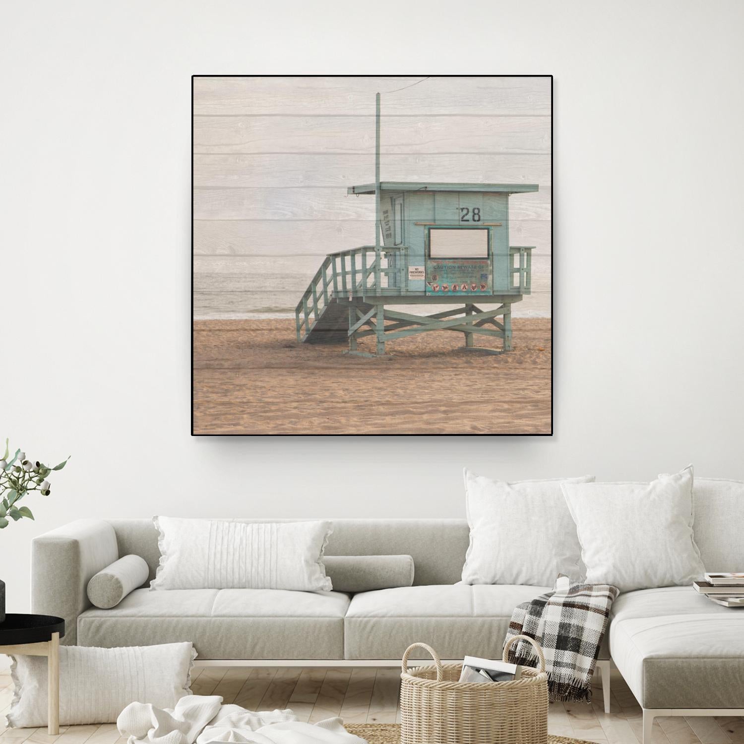 Whitewashed Lifeguard Stand by Susan Bryant on GIANT ART - coastal photography
