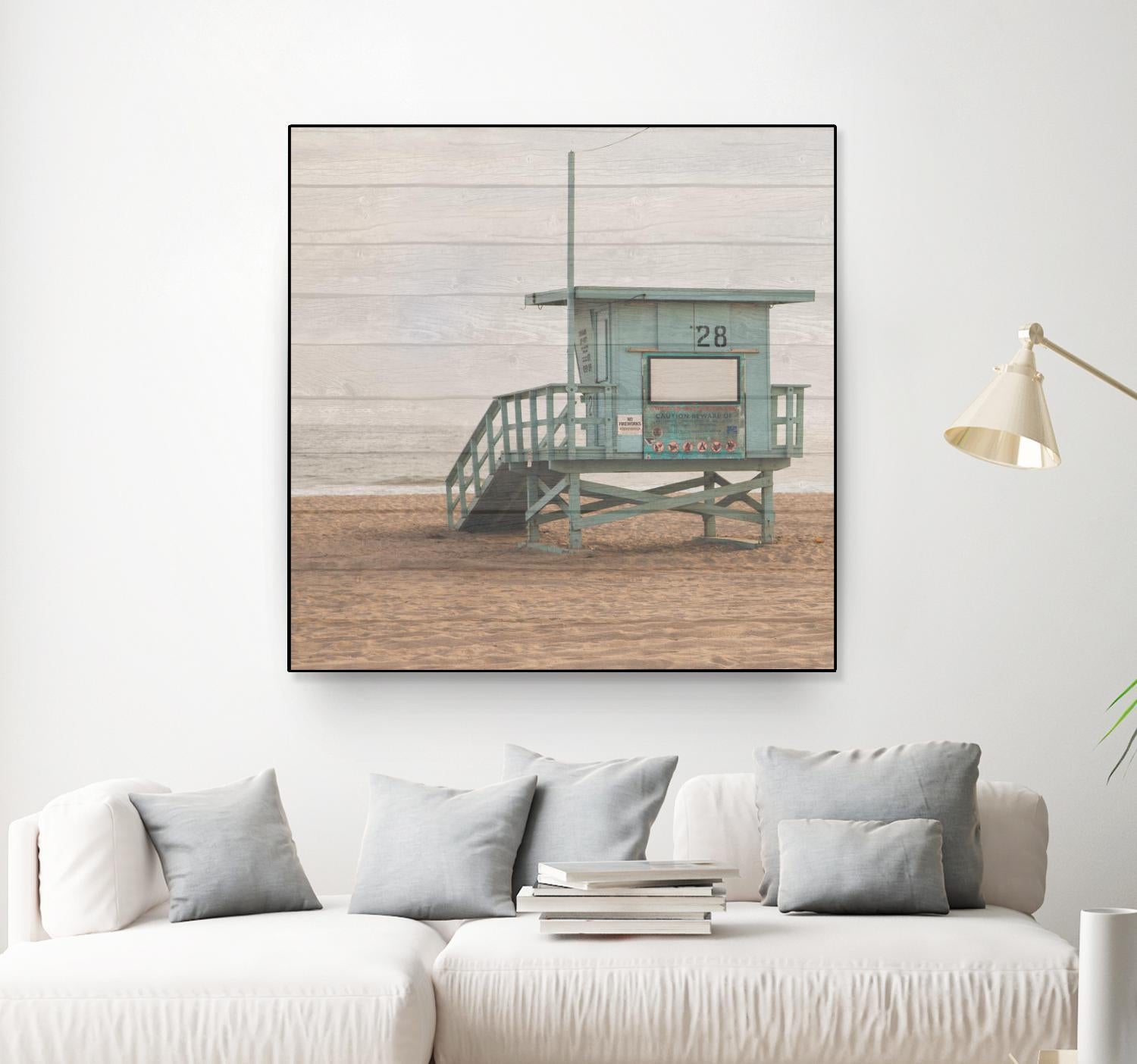 Whitewashed Lifeguard Stand by Susan Bryant on GIANT ART - coastal photography