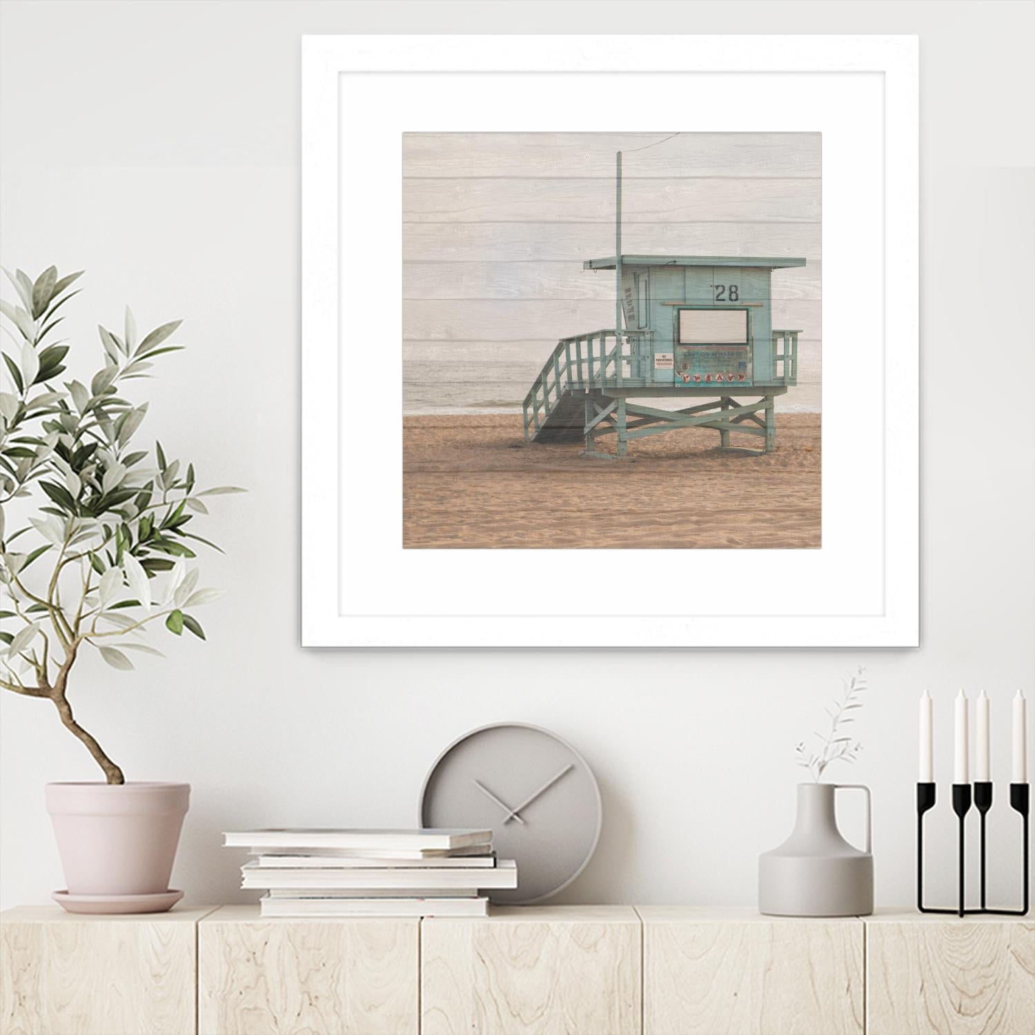 Whitewashed Lifeguard Stand by Susan Bryant on GIANT ART - coastal photography