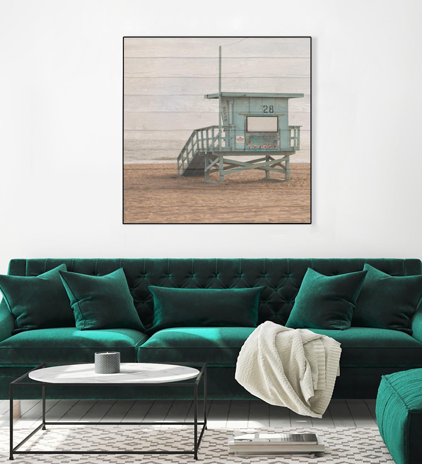 Whitewashed Lifeguard Stand by Susan Bryant on GIANT ART - coastal photography