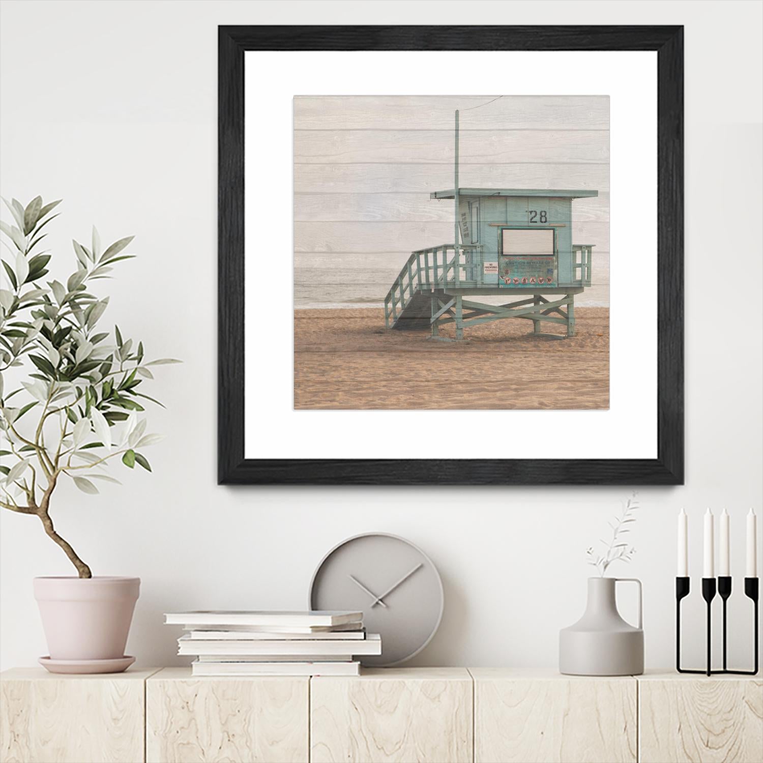 Whitewashed Lifeguard Stand by Susan Bryant on GIANT ART - coastal photography