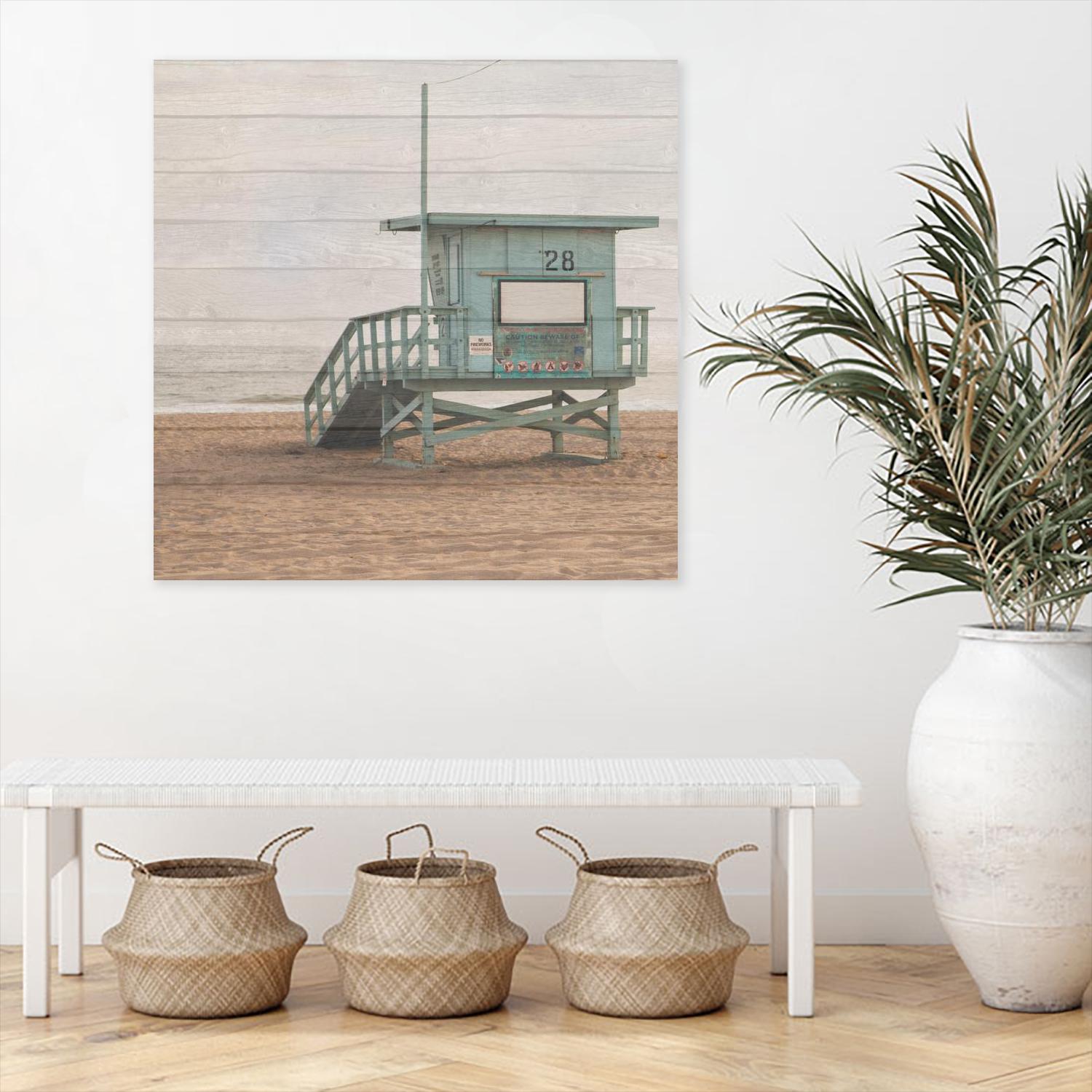 Whitewashed Lifeguard Stand by Susan Bryant on GIANT ART - coastal photography