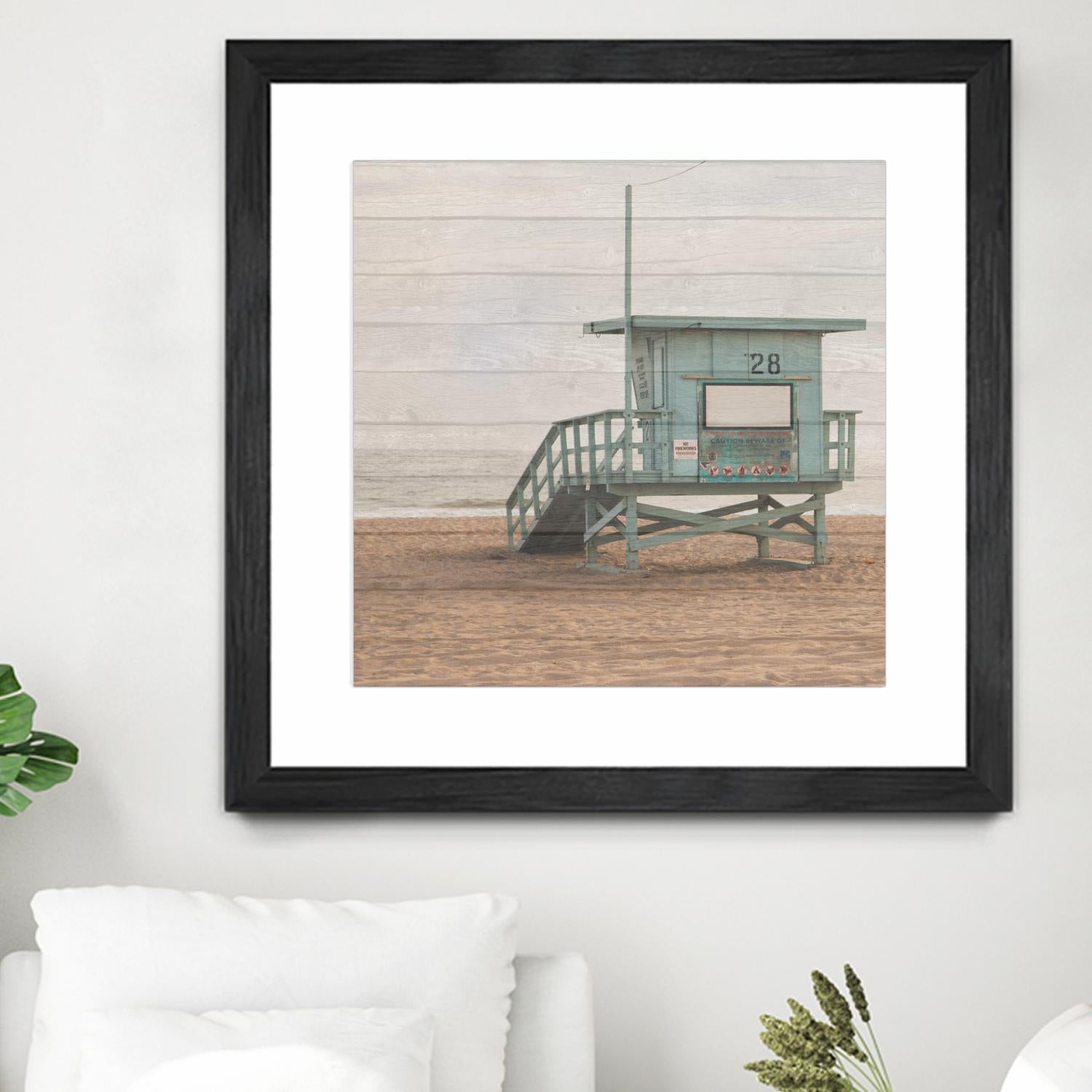 Whitewashed Lifeguard Stand by Susan Bryant on GIANT ART - coastal photography