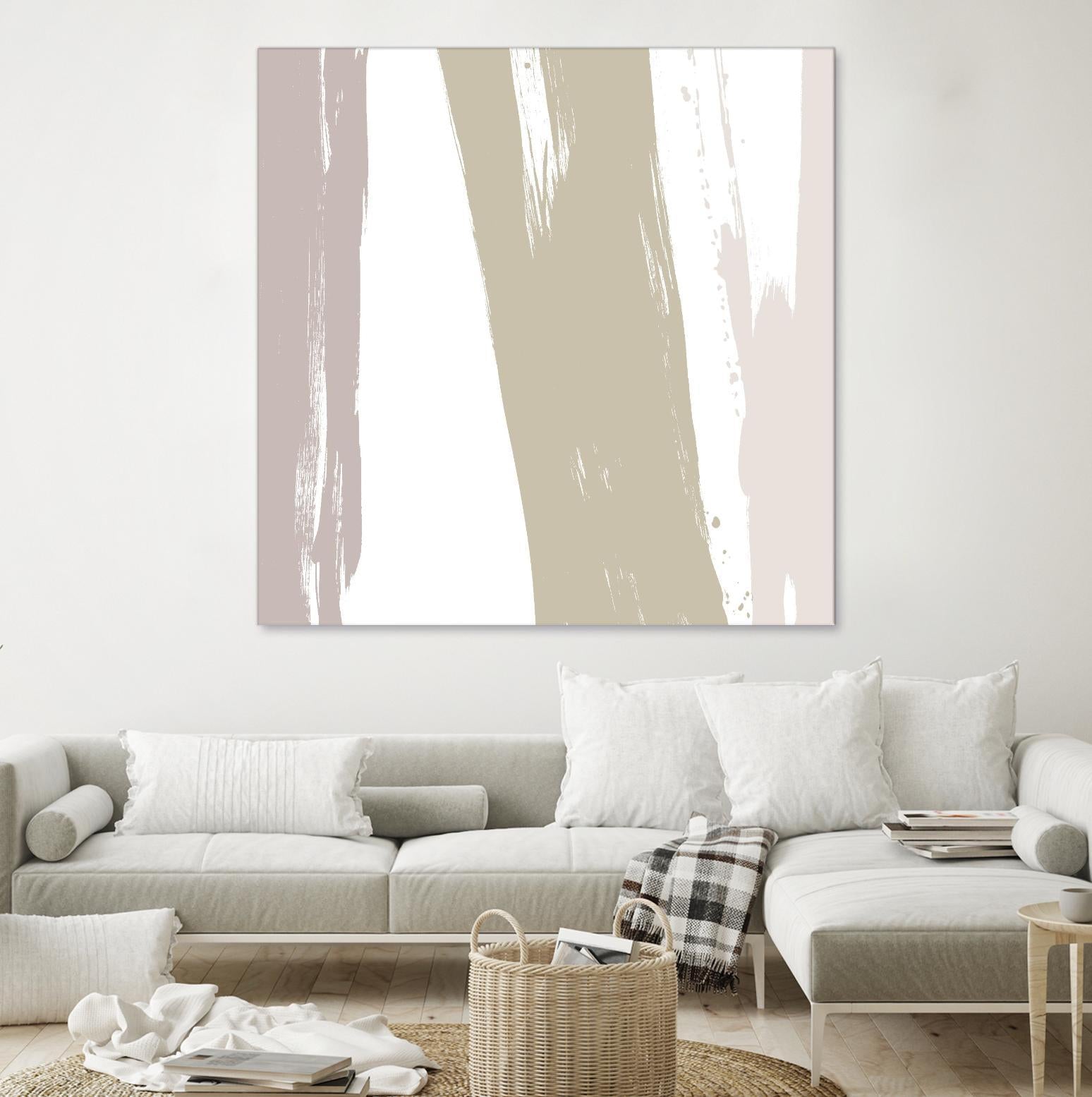 Gray Strokes I by Megan Morris on GIANT ART - abstract