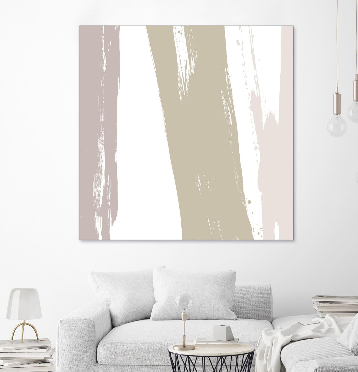 Gray Strokes I by Megan Morris on GIANT ART - abstract