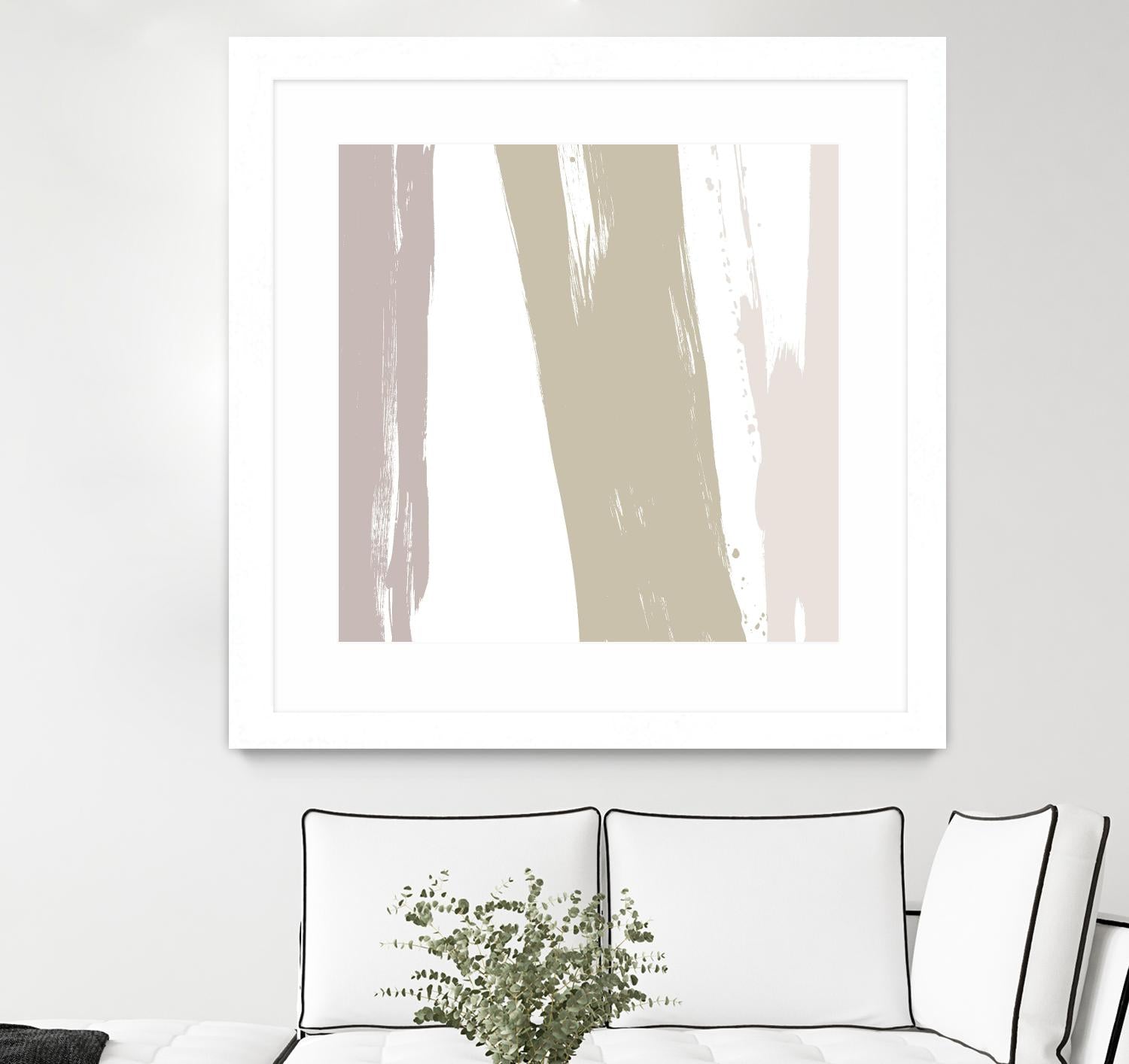 Gray Strokes I by Megan Morris on GIANT ART - abstract