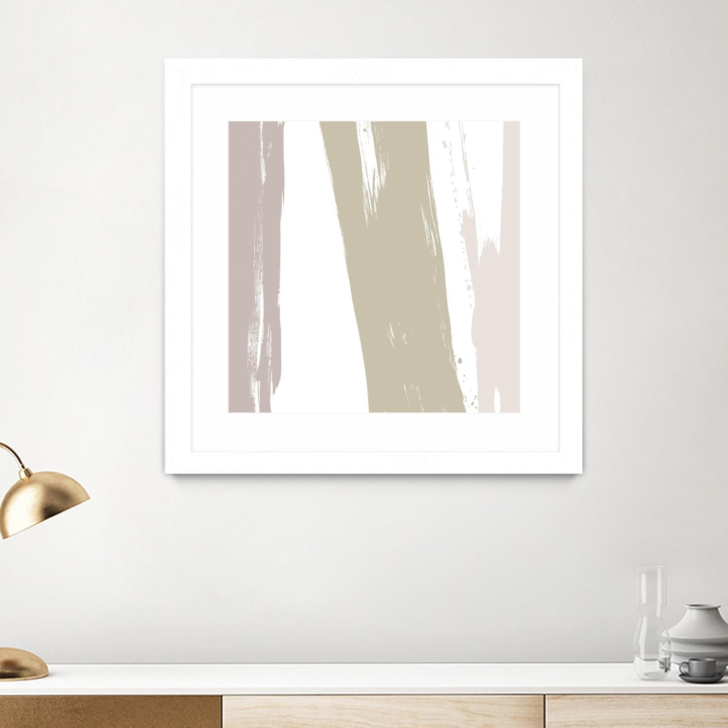 Gray Strokes I by Megan Morris on GIANT ART - abstract