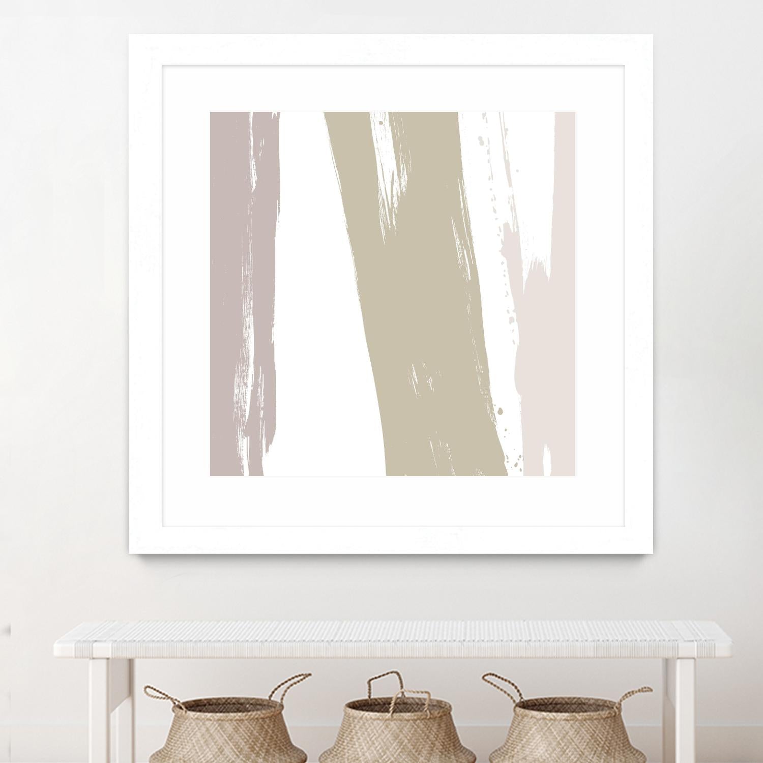 Gray Strokes I by Megan Morris on GIANT ART - abstract