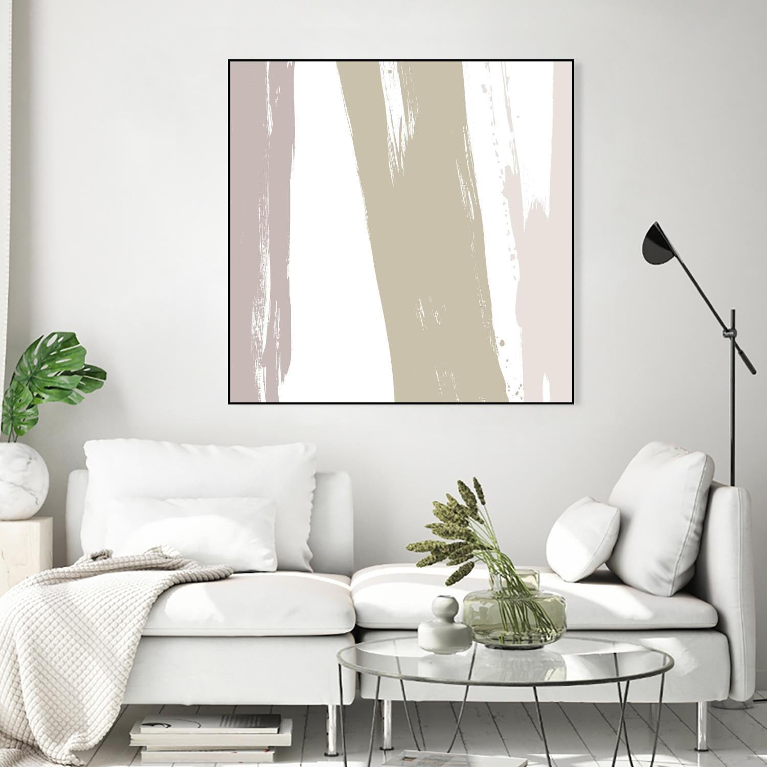 Gray Strokes I by Megan Morris on GIANT ART - abstract