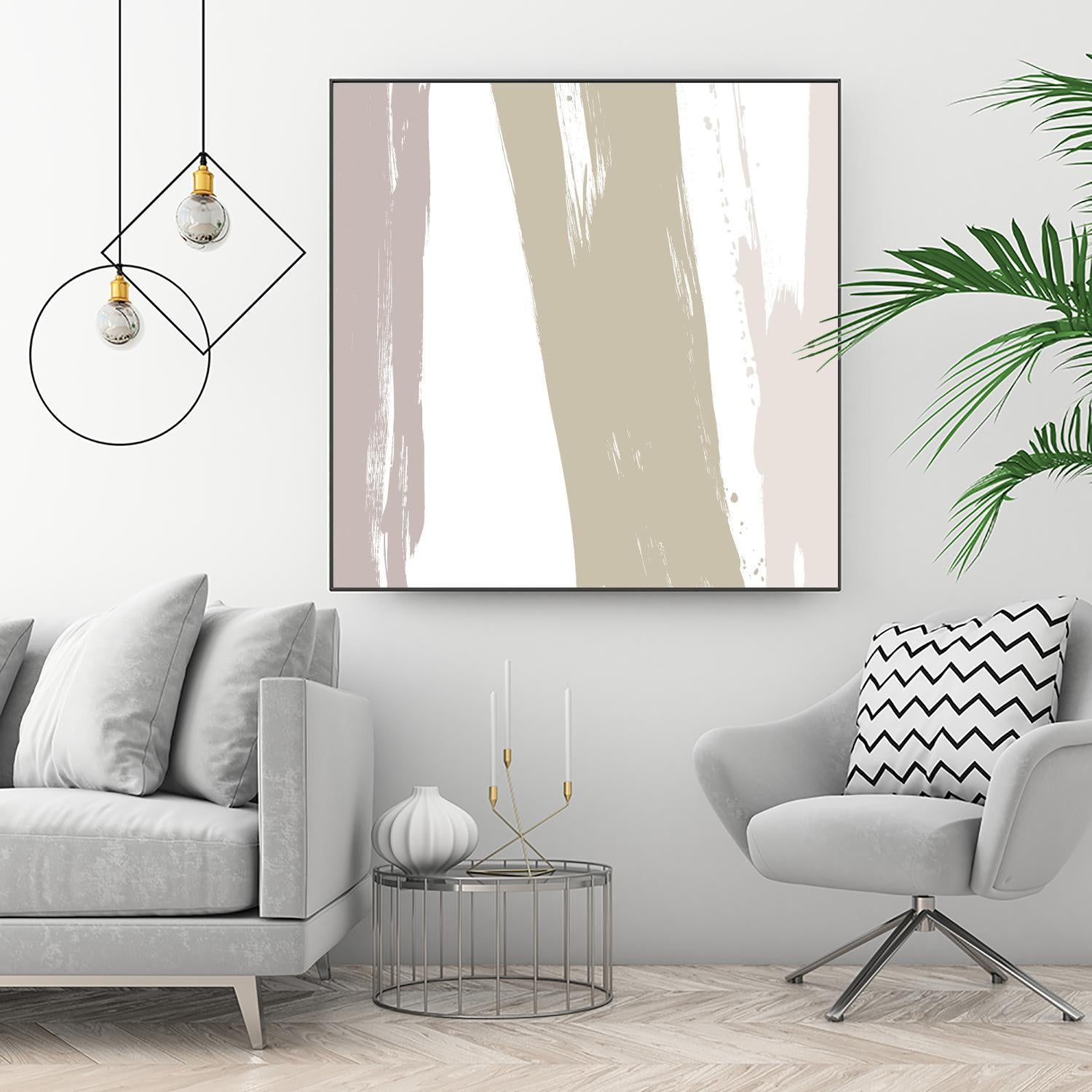 Gray Strokes I by Megan Morris on GIANT ART - abstract