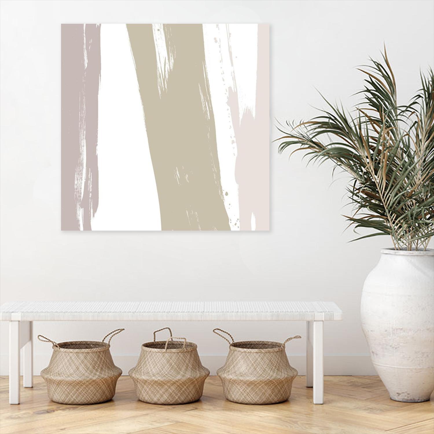 Gray Strokes I by Megan Morris on GIANT ART - abstract