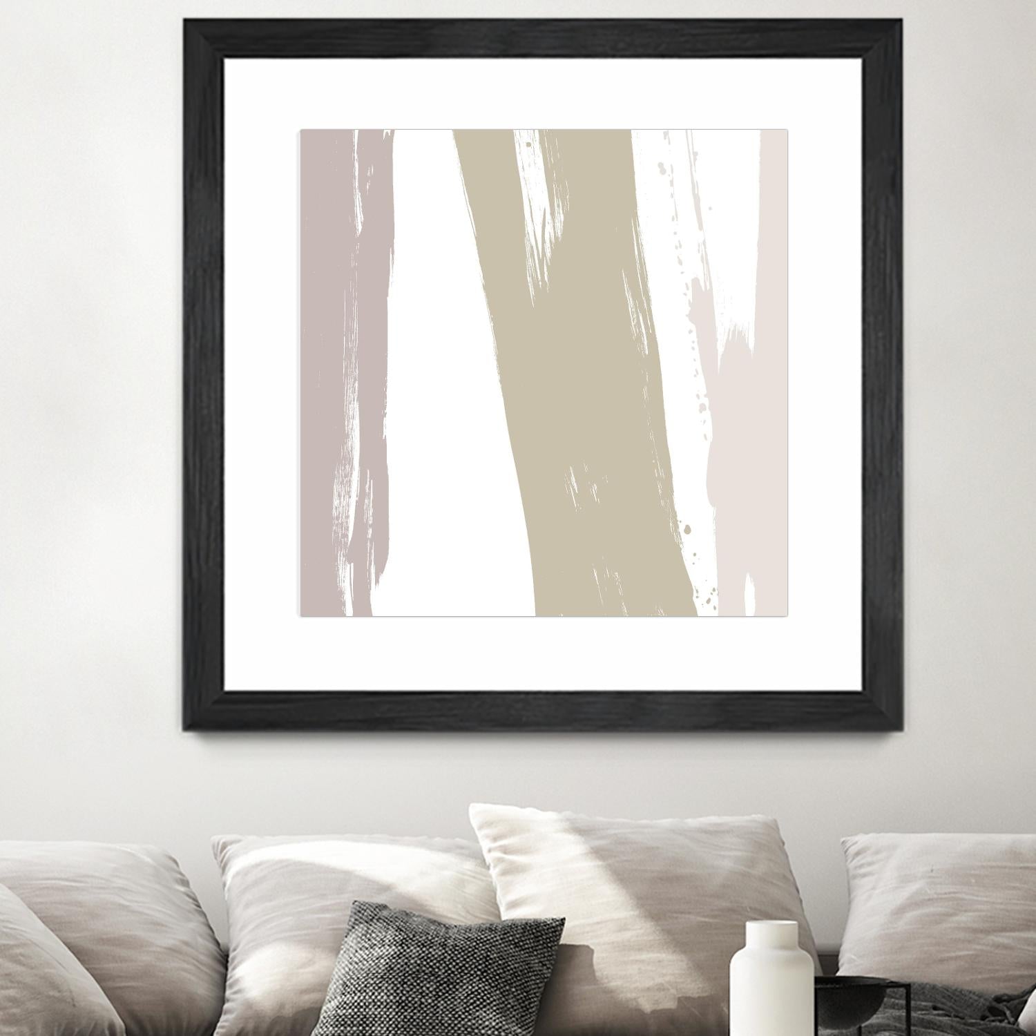 Gray Strokes I by Megan Morris on GIANT ART - abstract