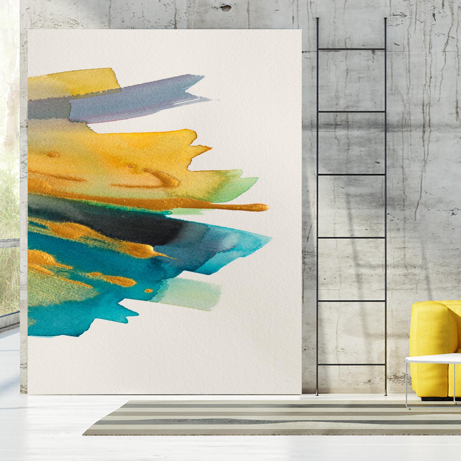 Amber Gold Vertical II by Lanie Loreth on GIANT ART - gold abstract