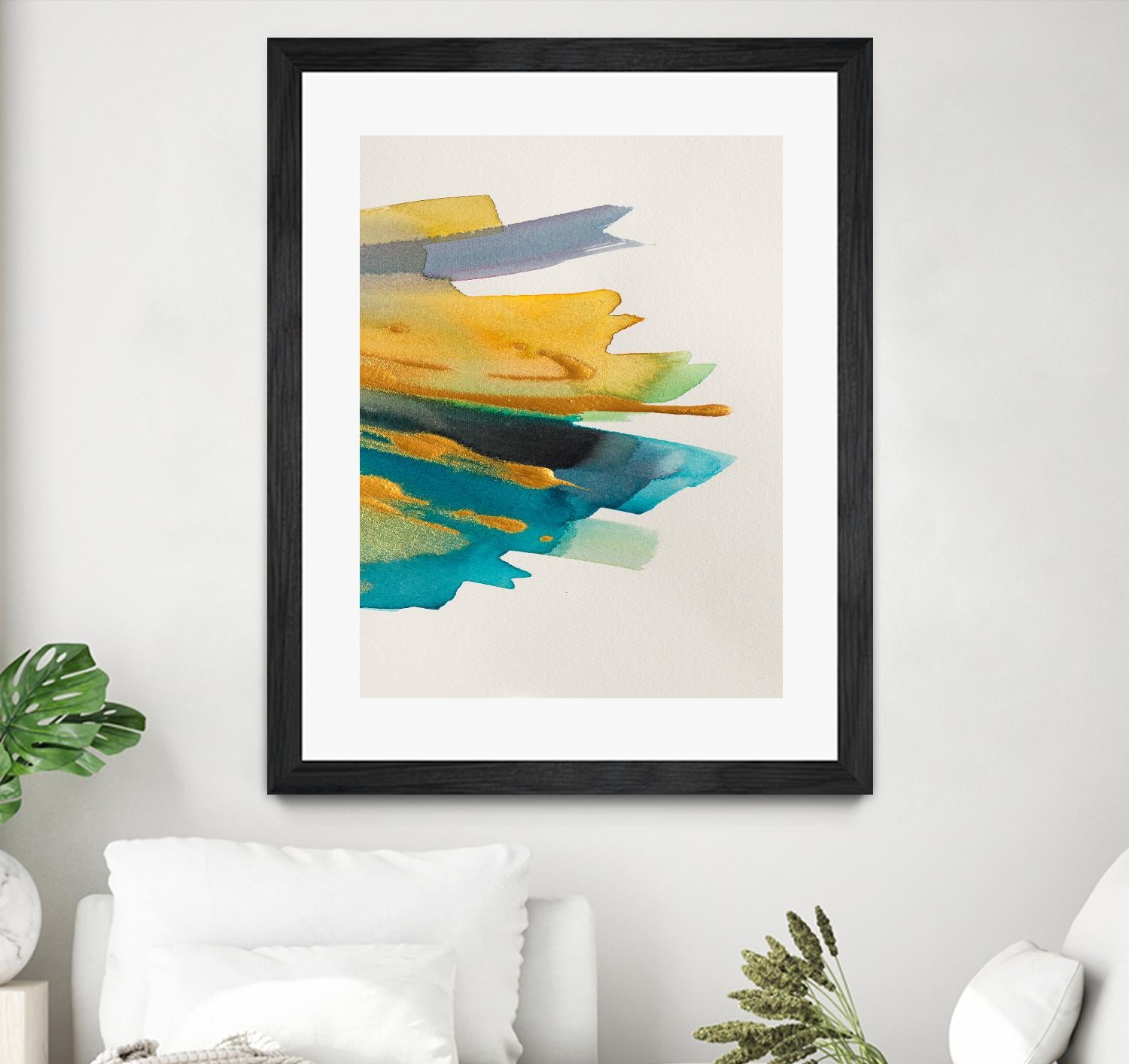 Amber Gold Vertical II by Lanie Loreth on GIANT ART - gold abstract