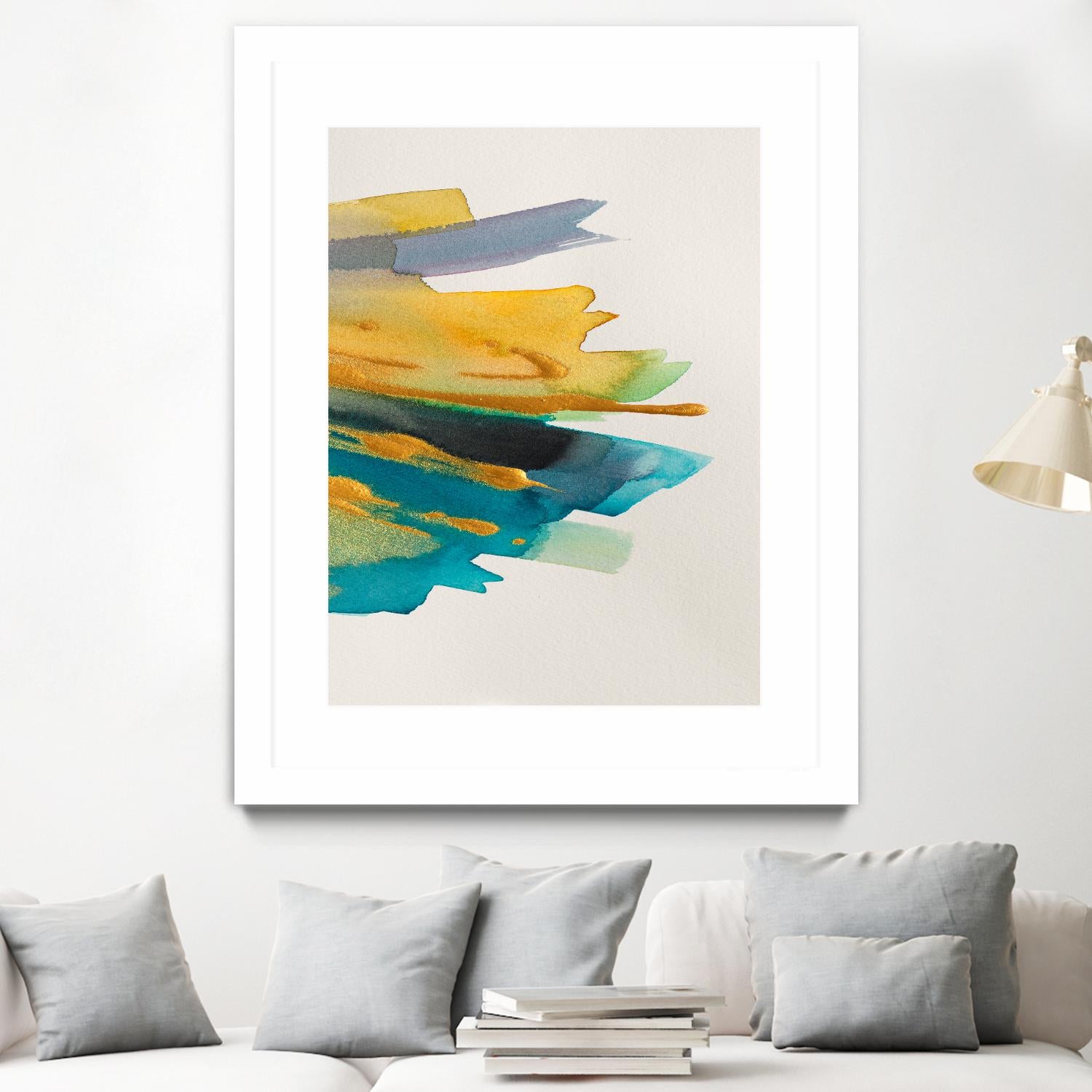 Amber Gold Vertical II by Lanie Loreth on GIANT ART - gold abstract